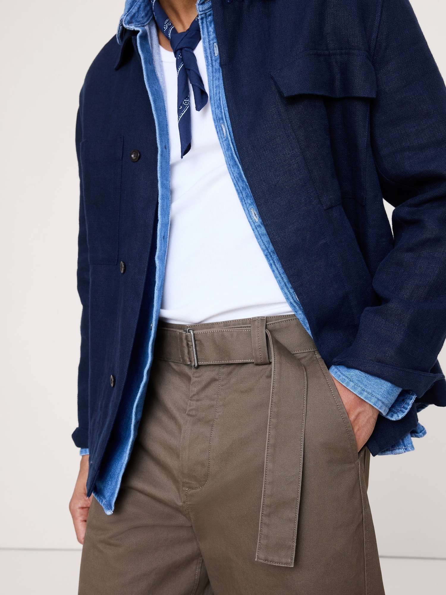 Image number 6 showing, Loose Belted Chino