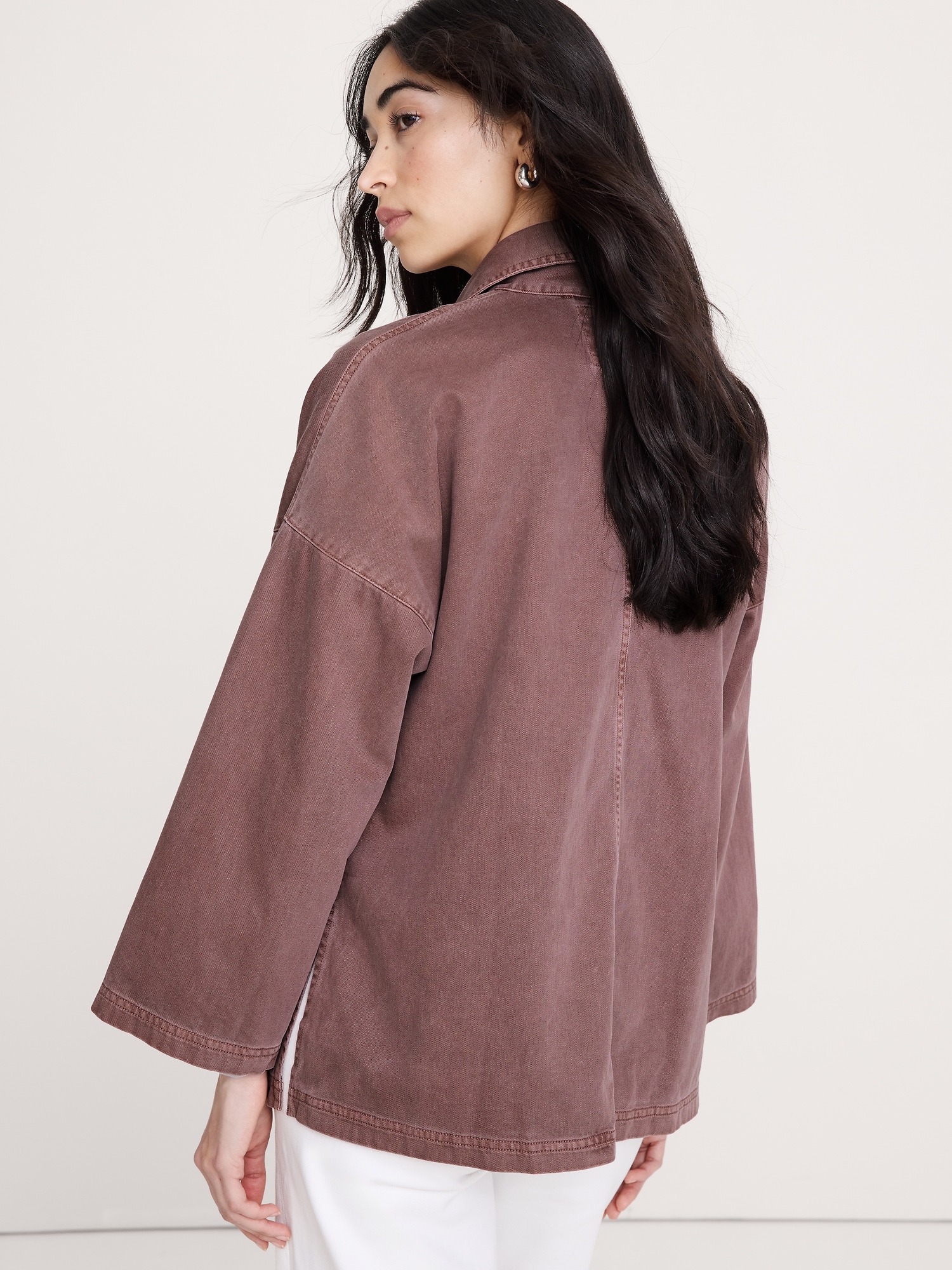 L'image numéro 2 présente Veste de travail en coton délavé