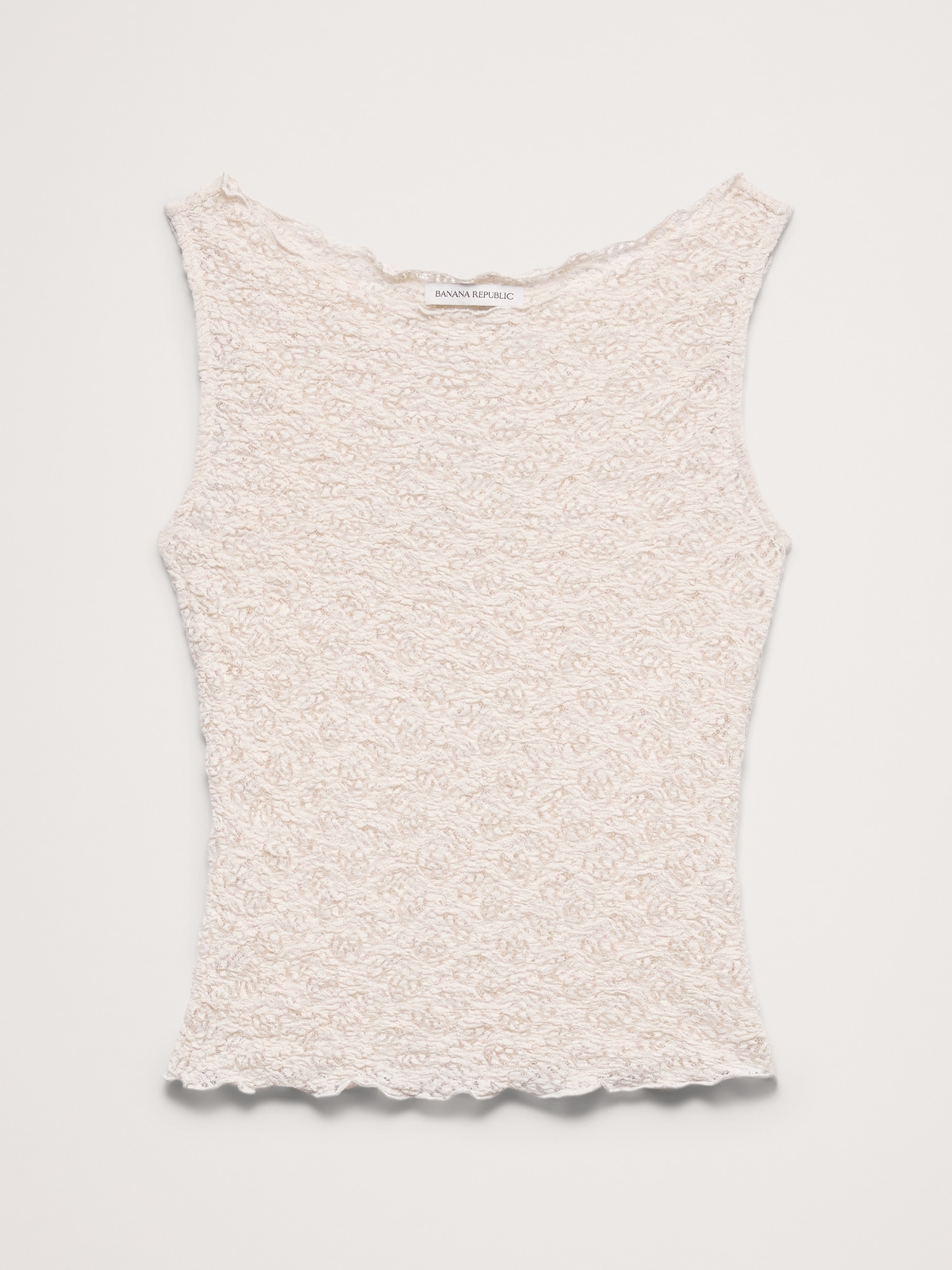 Image number 4 showing, Lace Boatneck Tank