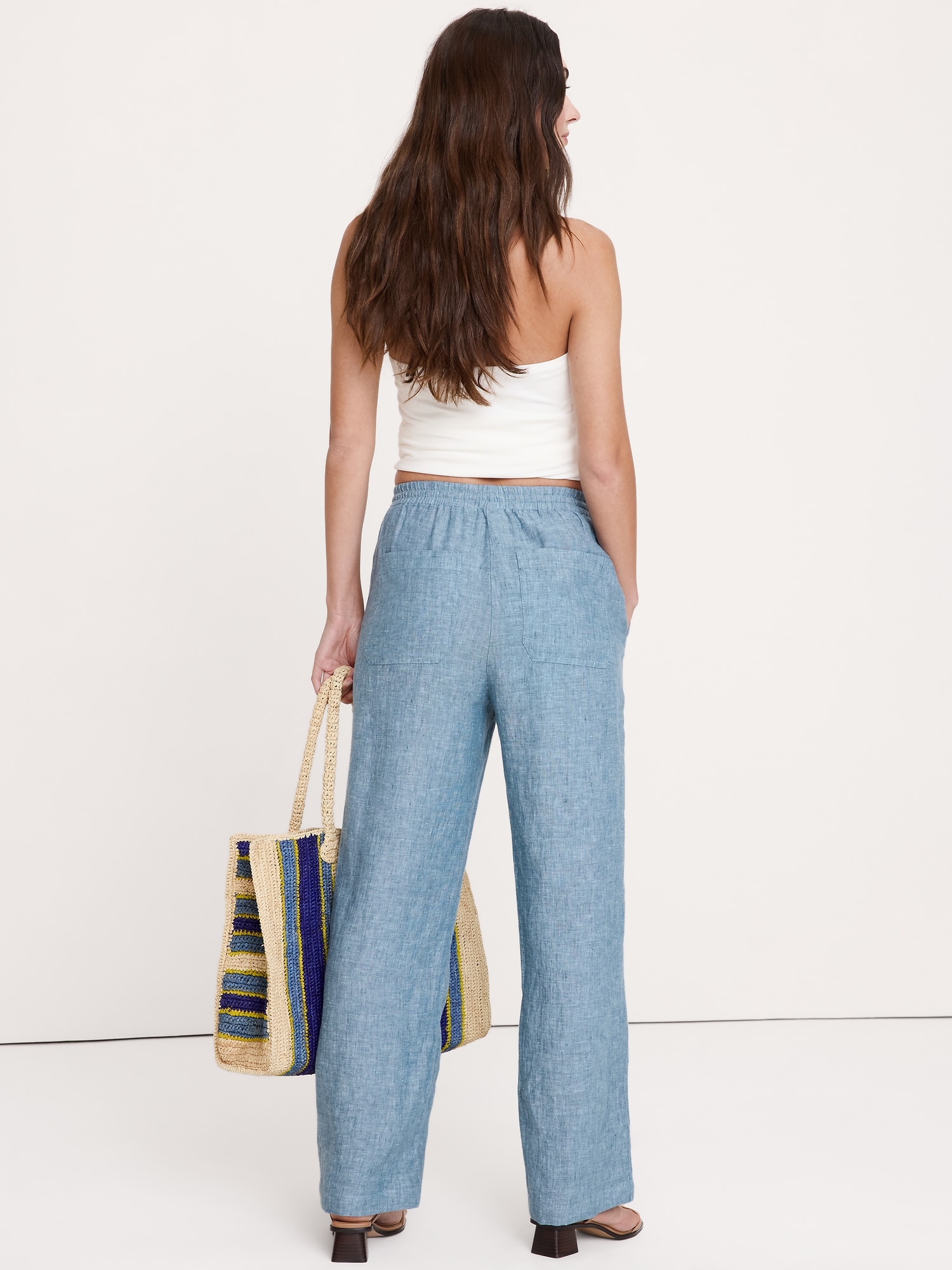 Image number 3 showing, The Getaway Straight-Leg Pull-On Pant in Linen