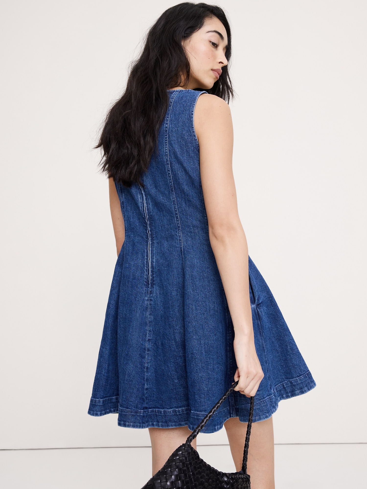 Image number 5 showing, Paneled Denim Mini Dress