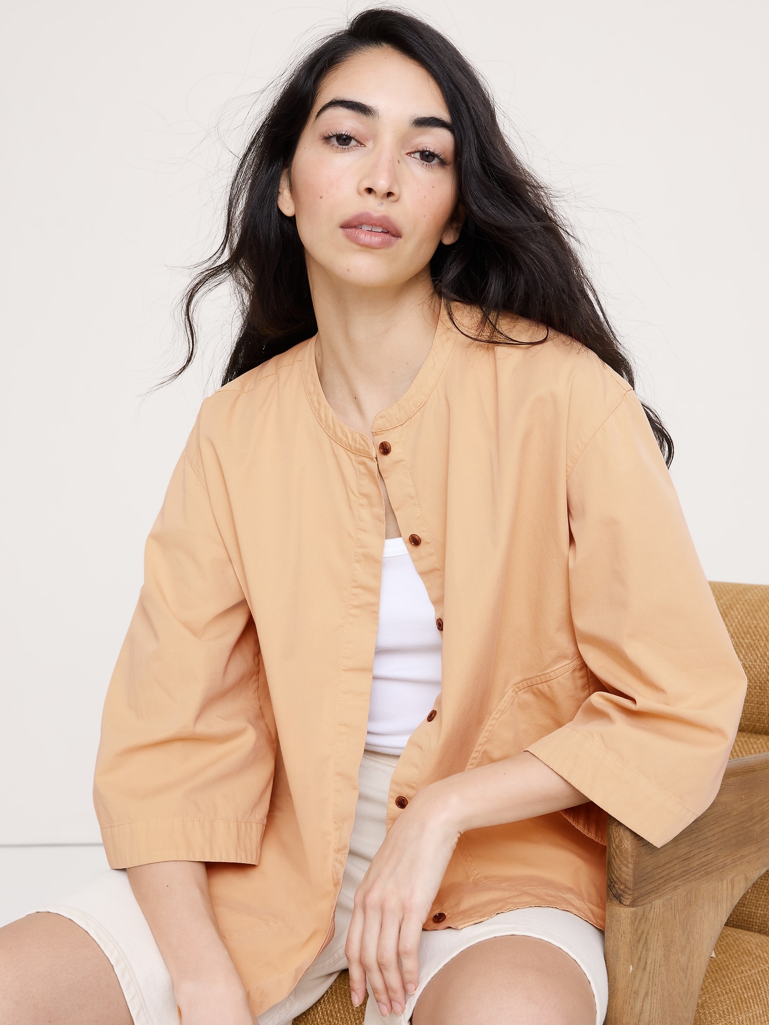 TUNIQUE EN COTON SURTEINT