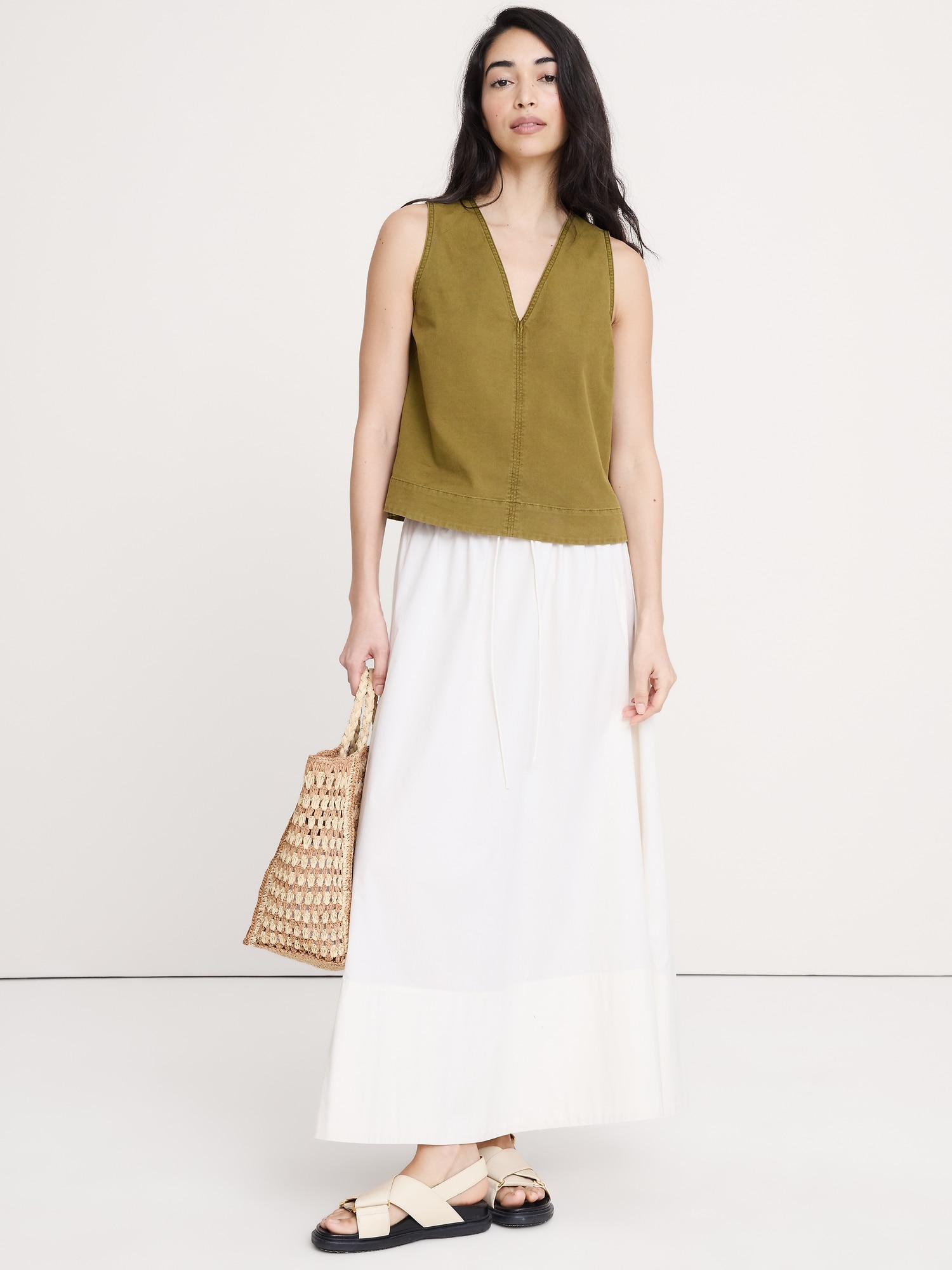 L'image numéro 1 présente Camisole en toile de coton