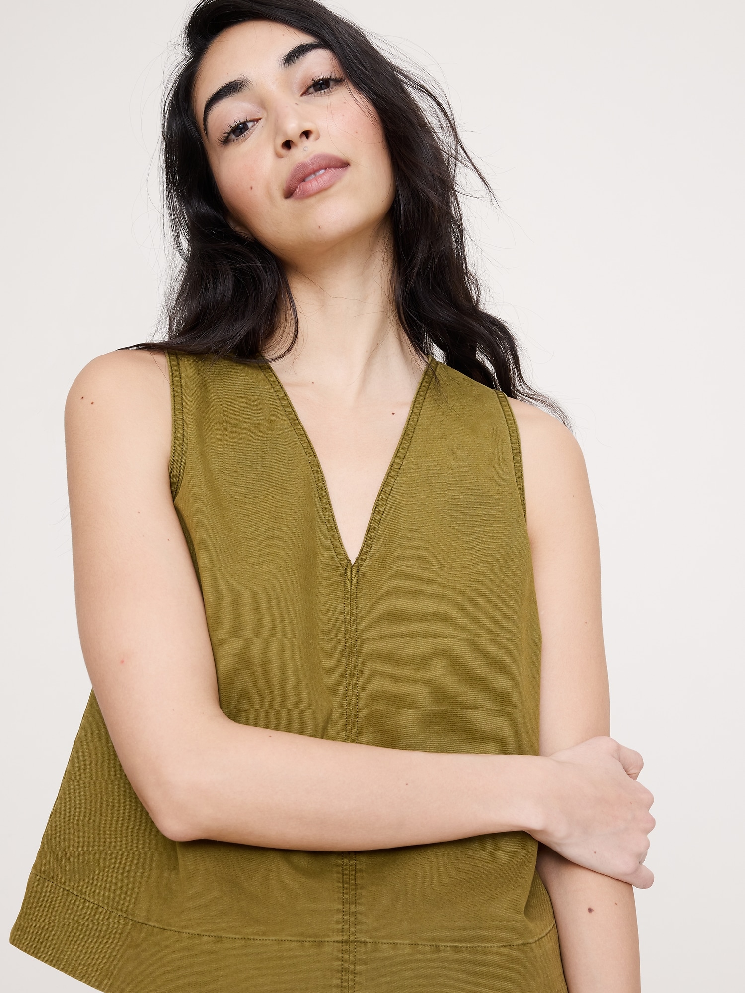 L'image numéro 3 présente Camisole en toile de coton