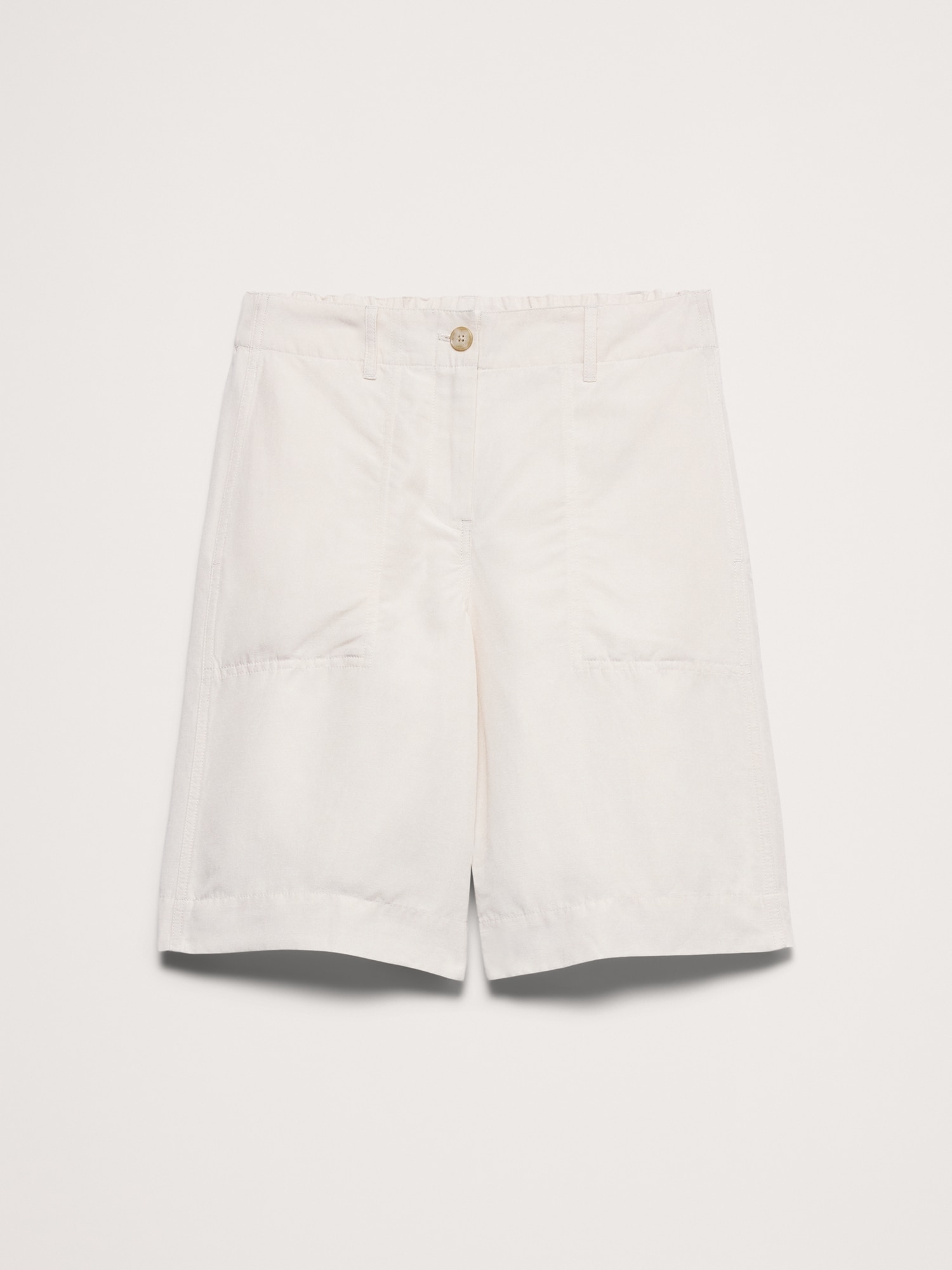 Image number 4 showing, Mid-Rise Tencel™-Linen Bermuda Short
