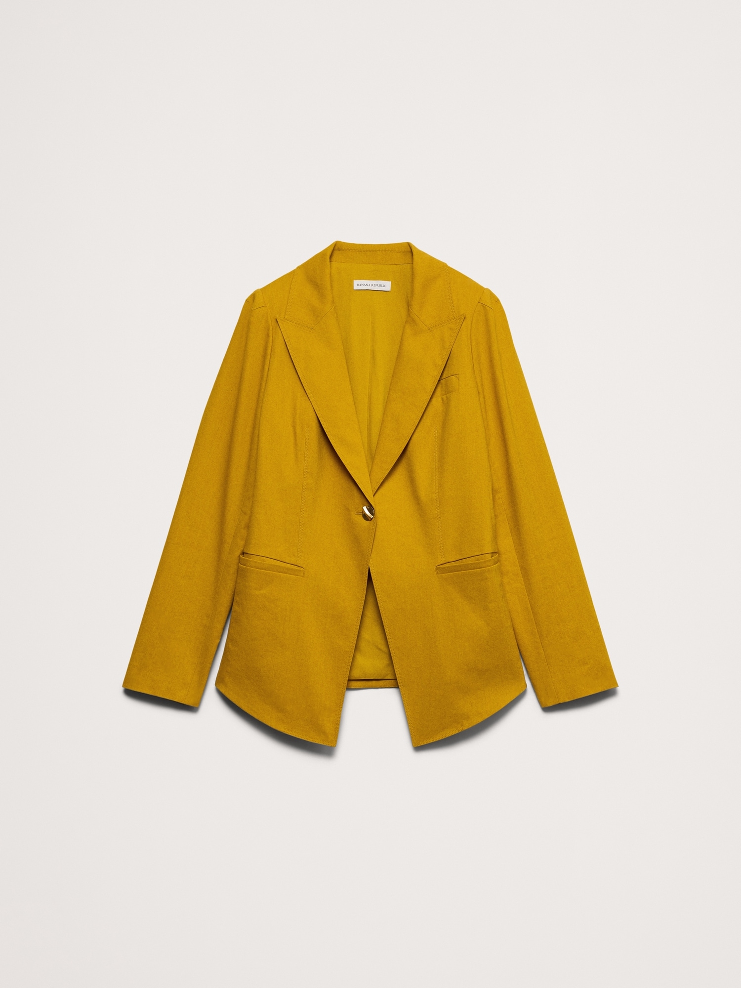 L'image numéro 5 présente Blazer long en lin et viscose