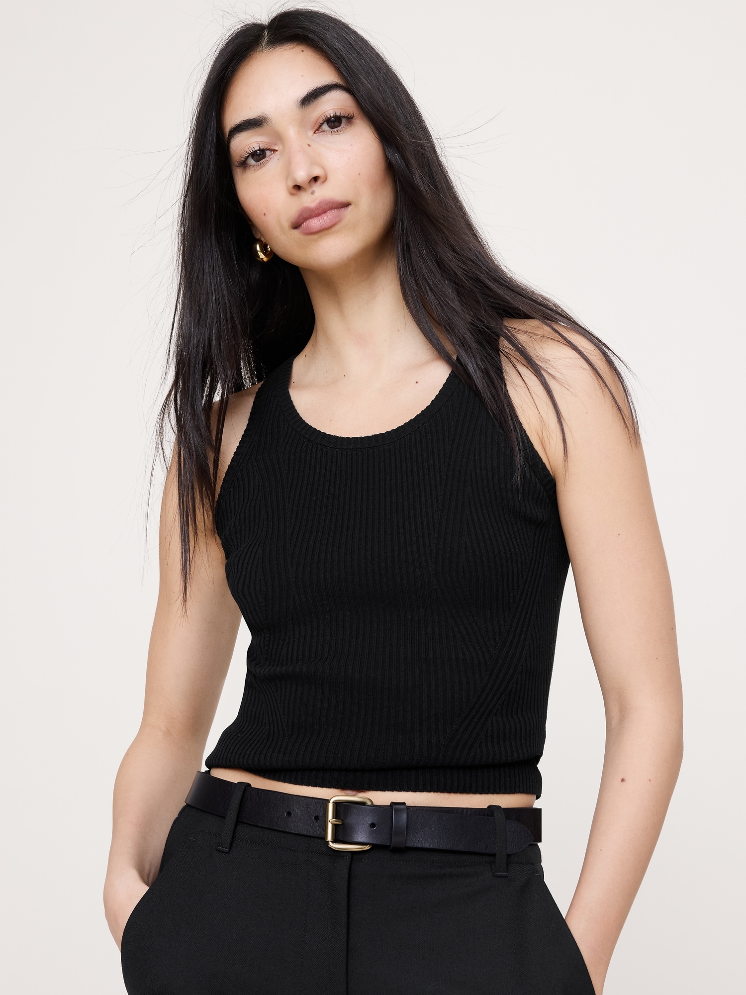 Image number 1 showing, Ribbed Cotton Tank
