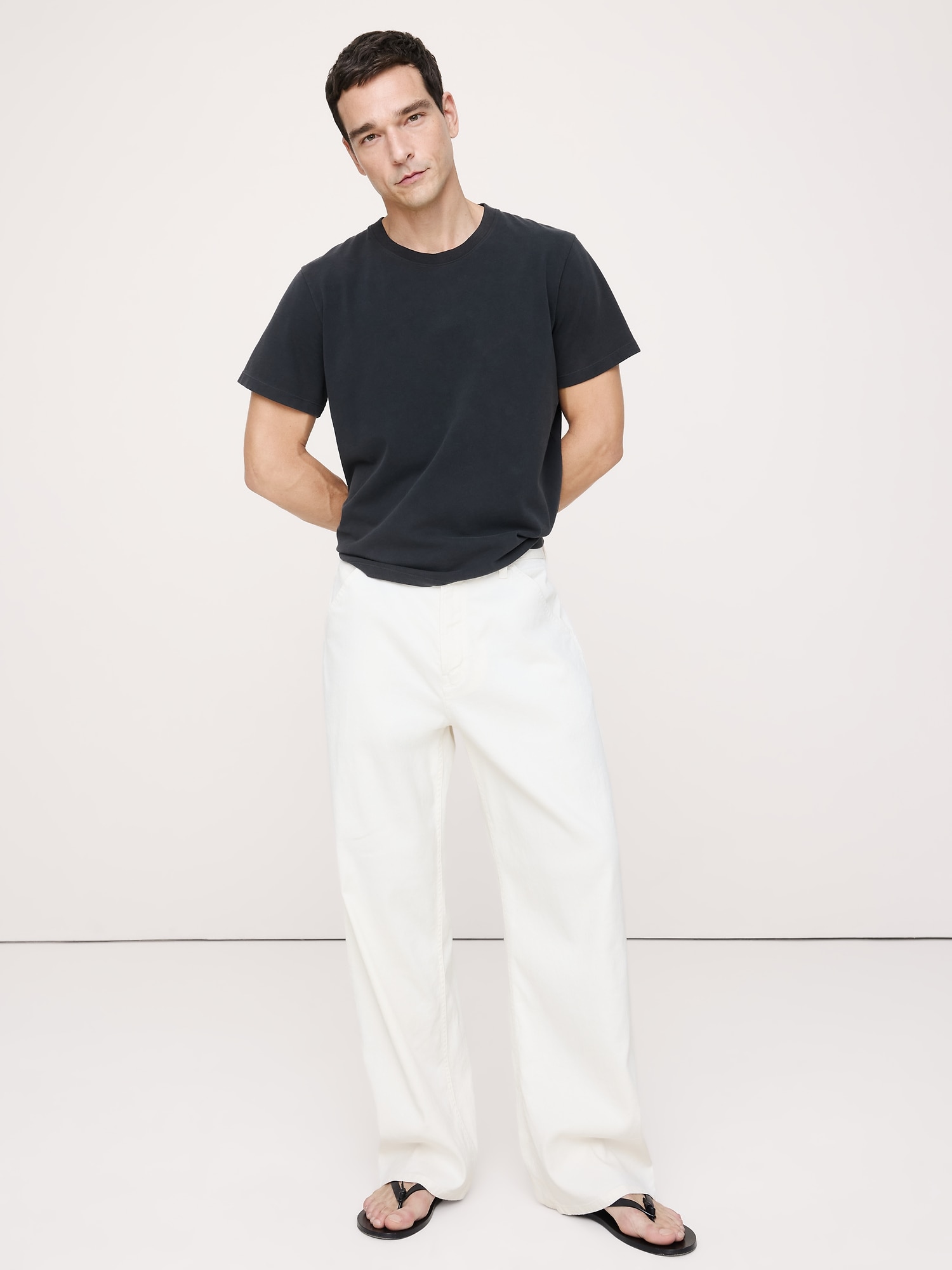 Sueded Cotton Crew-Neck T-Shirt