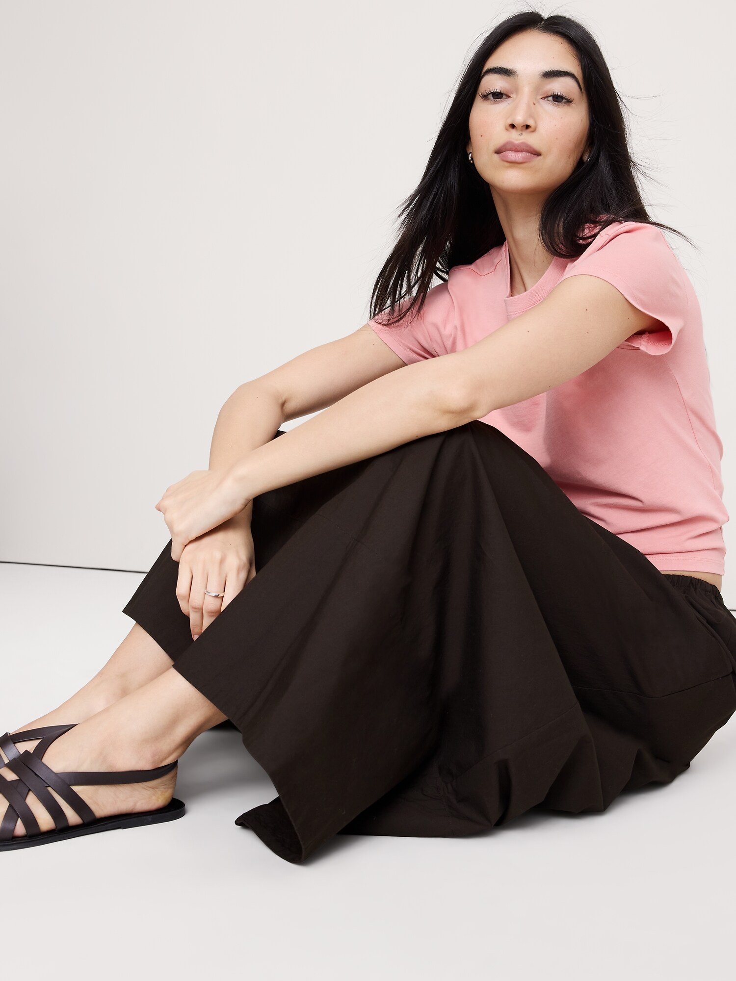 L'image numéro 3 présente T-SHIRT RAS DU COU EN COTON RÉTRO