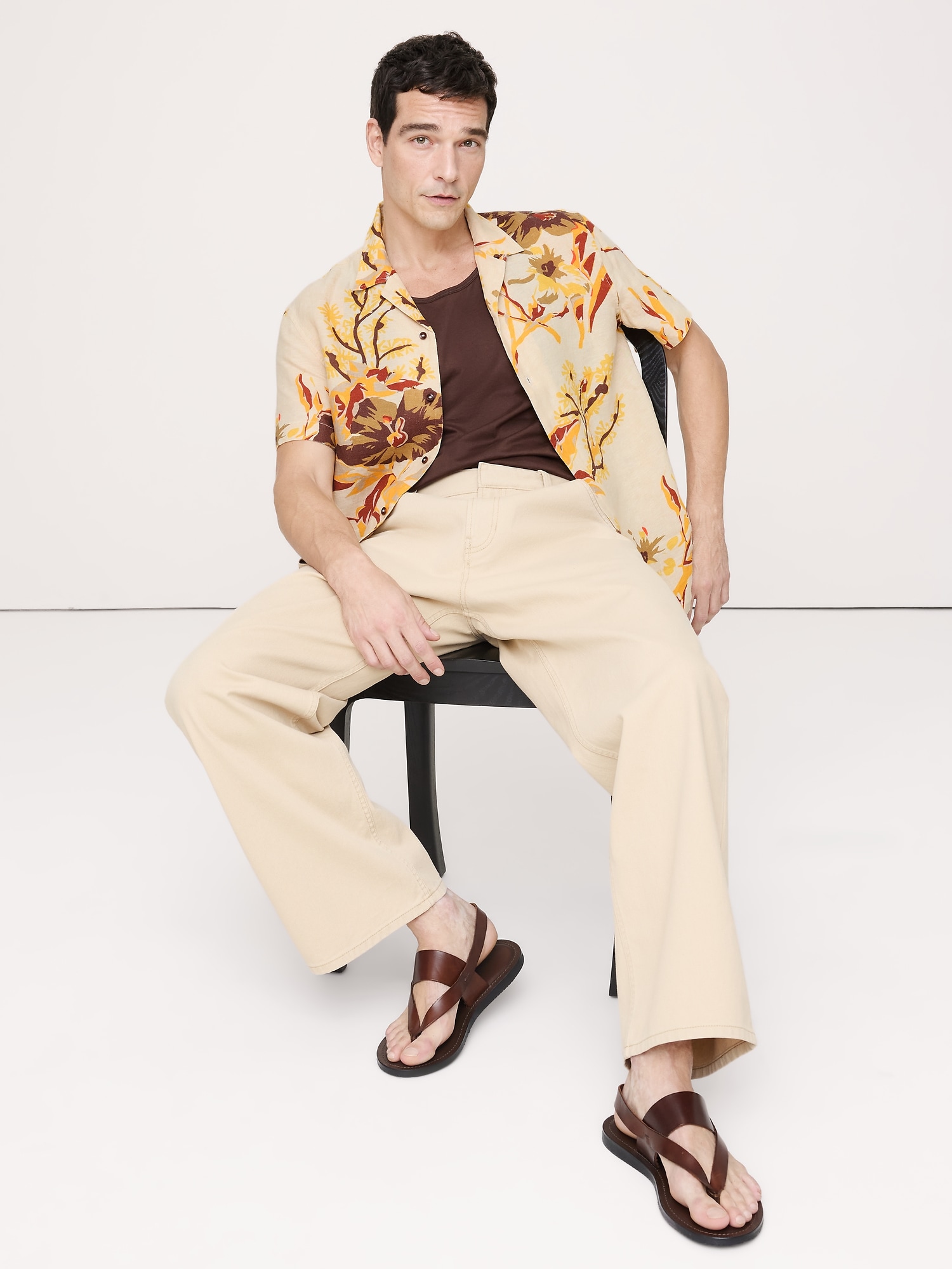 Image number 3 showing, Standard-Fit Linen Resort Shirt