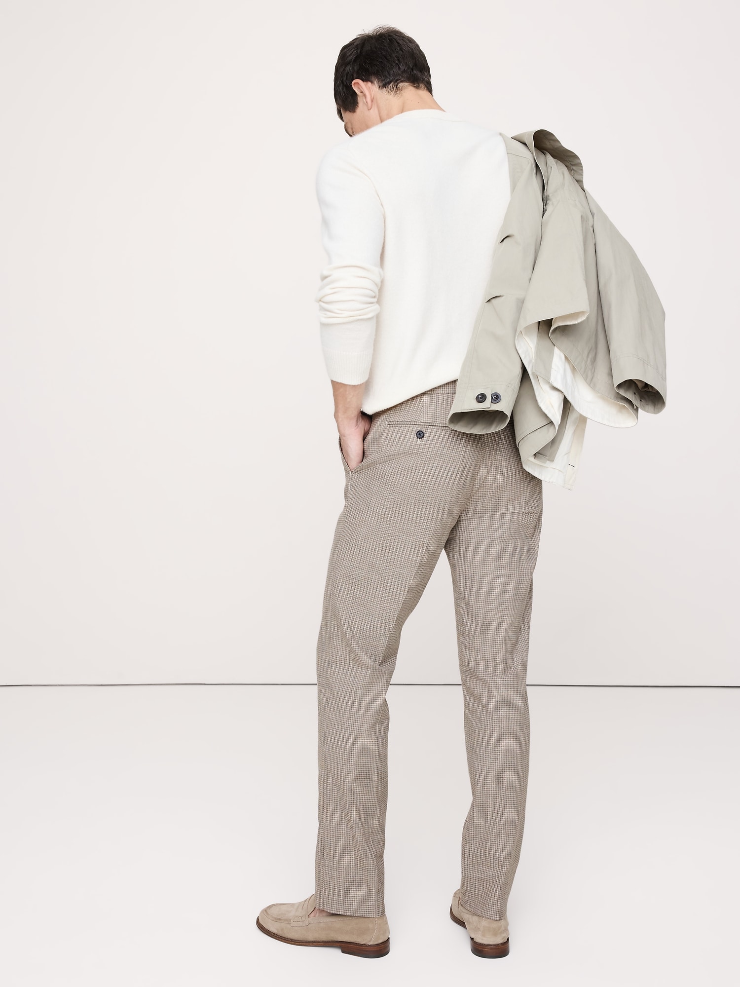 L'image numéro 2 présente Pantalon habillé infroissable à coupe étroite