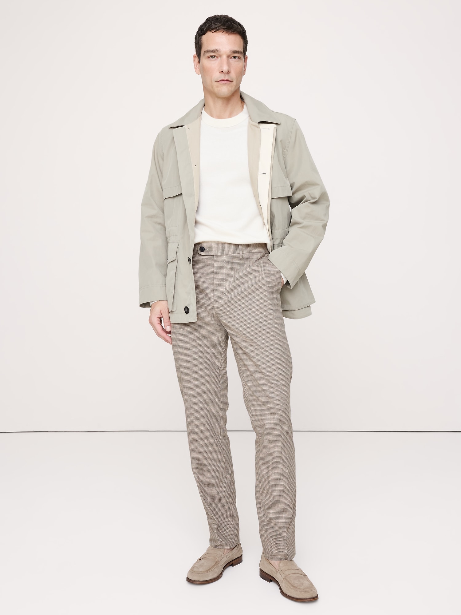 PANTALON HABILLÉ INFROISSABLE À COUPE ÉTROITE