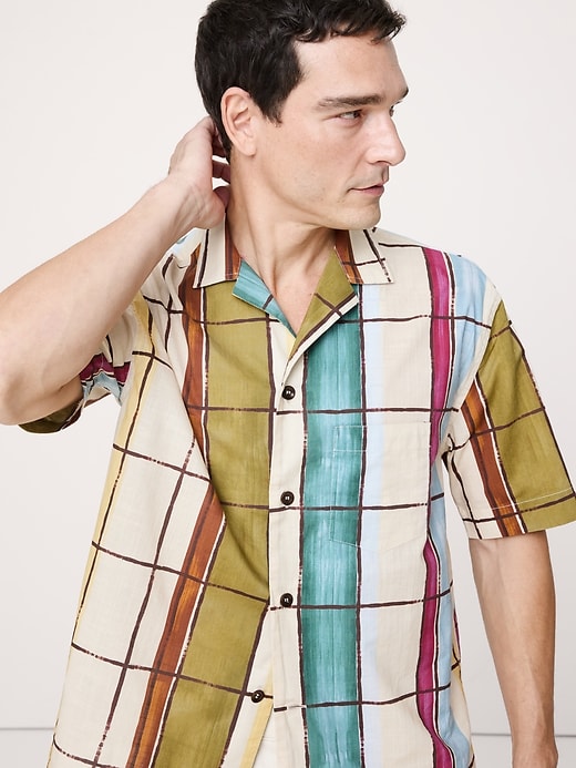 Chemise Manches Courtes Banana Republic Taille S - Carreaux Multicolore Occasion Très Bon état