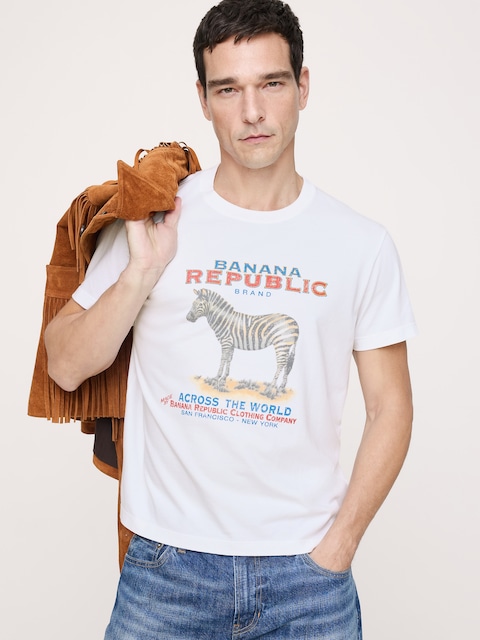 T-SHIRT À IMPRIMÉ EN COTON RETOUR AUX ARCHIVES