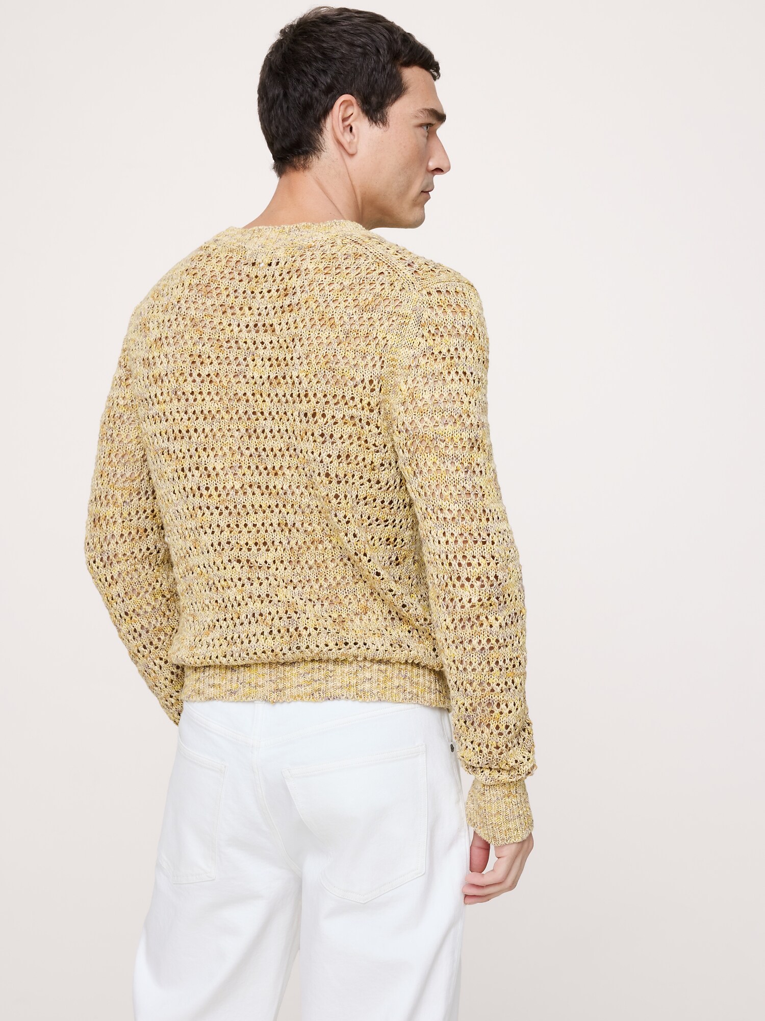 L'image numéro 2 présente Chandail en coton et soie teint par espacement