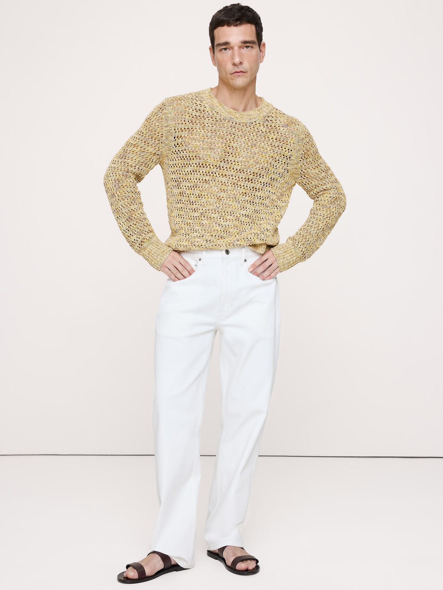 CHANDAIL EN COTON ET SOIE TEINT PAR ESPACEMENT