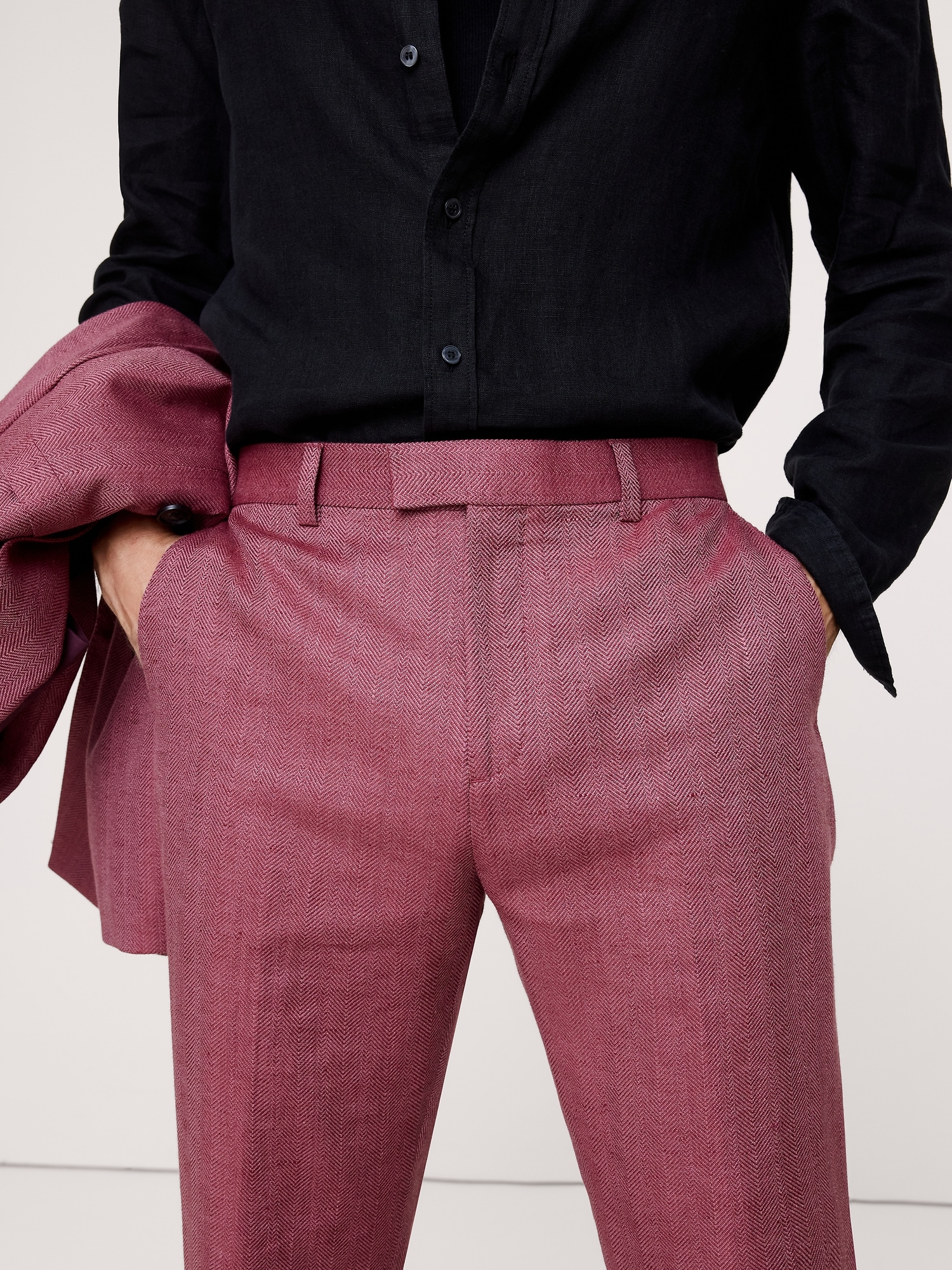Image number 4 showing, Slim Linen-Merino Suit Pant