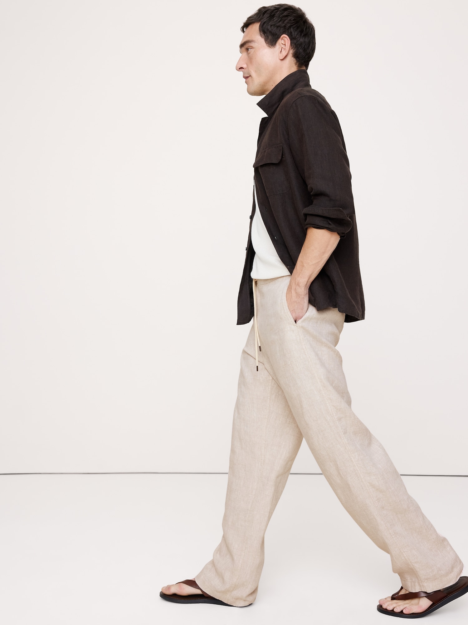 Image number 6 showing, Relaxed Linen Pull-on Beach Pant