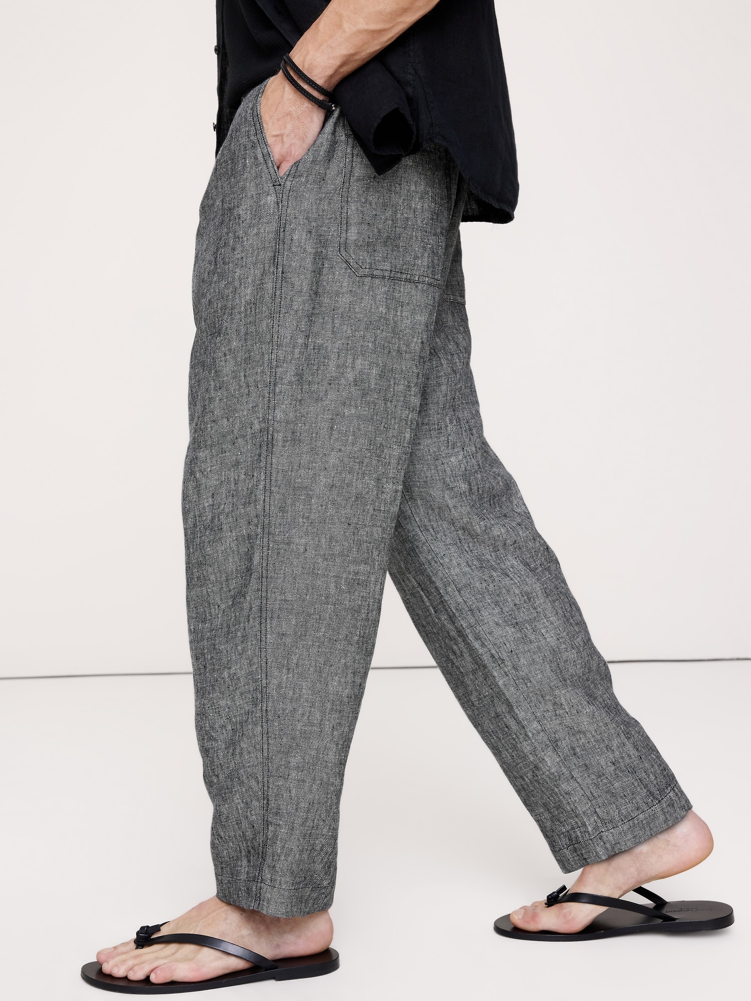 Image number 3 showing, Loose Linen Pull-on Beach Pant