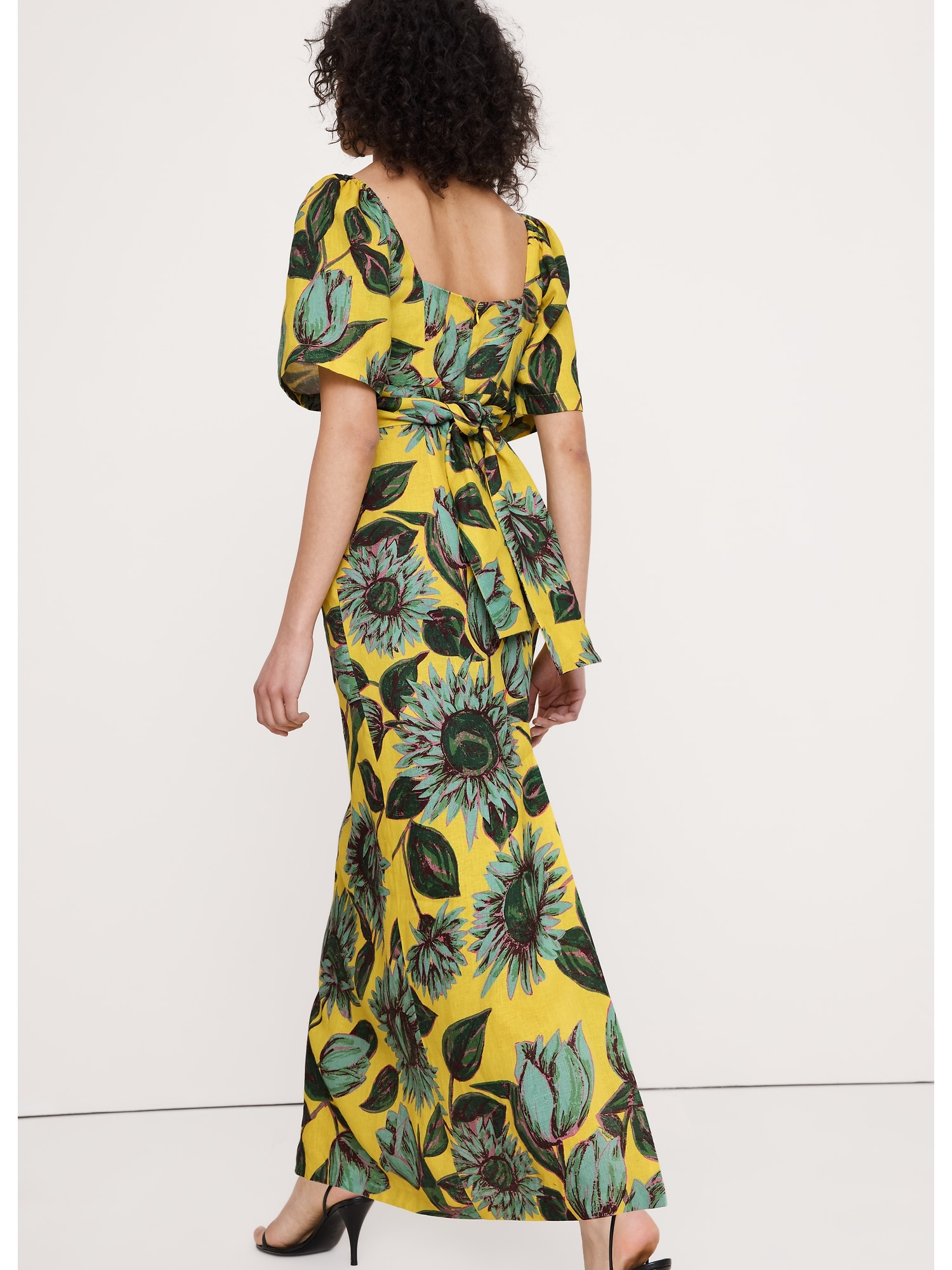 Image number 3 showing, Linen Sweetheart Maxi Dress