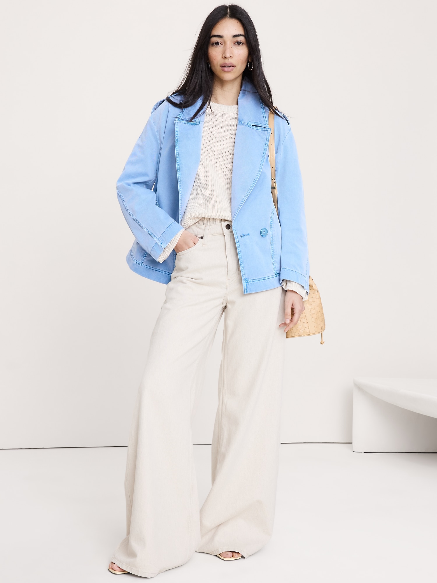 CABAN EN SERGÉ DE COTON