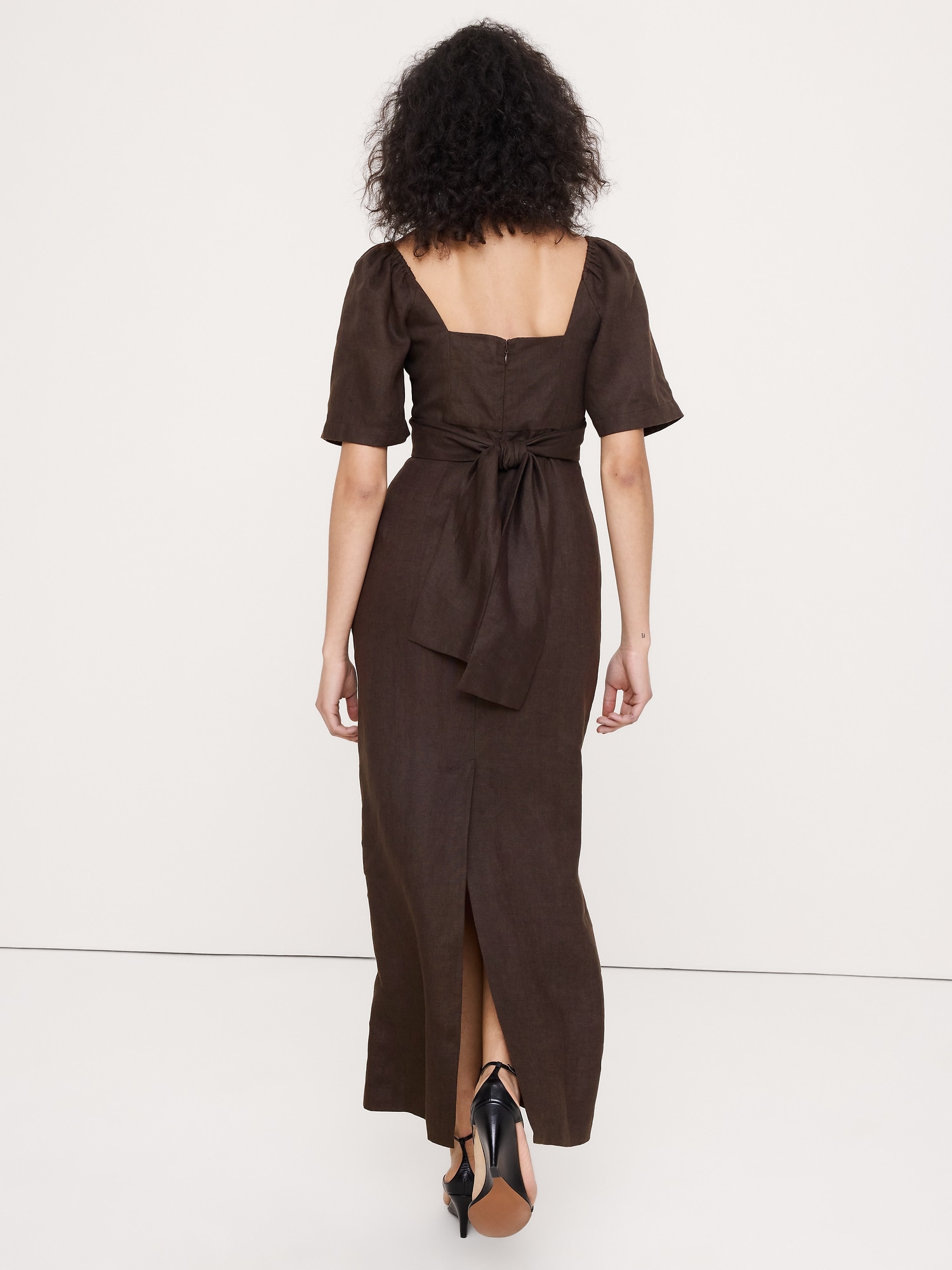 Image number 6 showing, Linen Sweetheart Maxi Dress