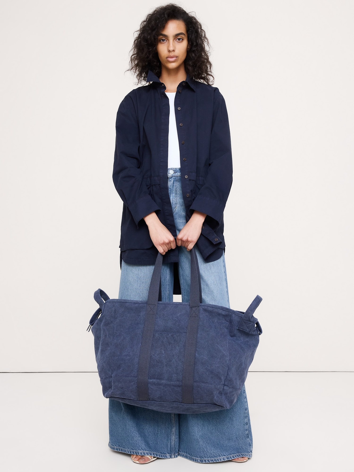 Image number 2 showing, Large Cotton Canvas Weekender Bag