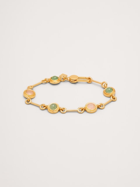 BRACELET À MAILLONS CIRCULAIRES SERTI DE PIERRES