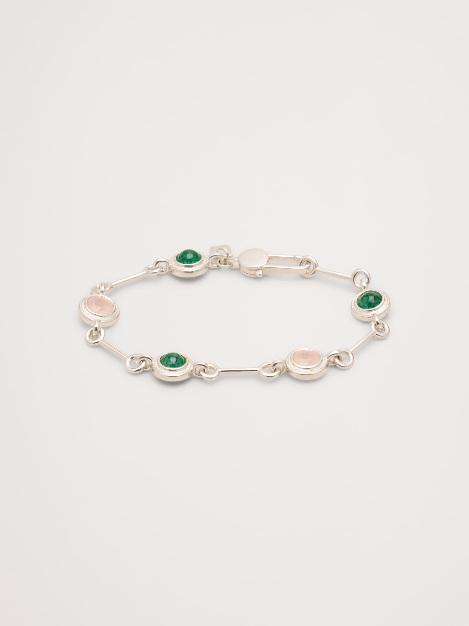 Circle Stone Link Bracelet
