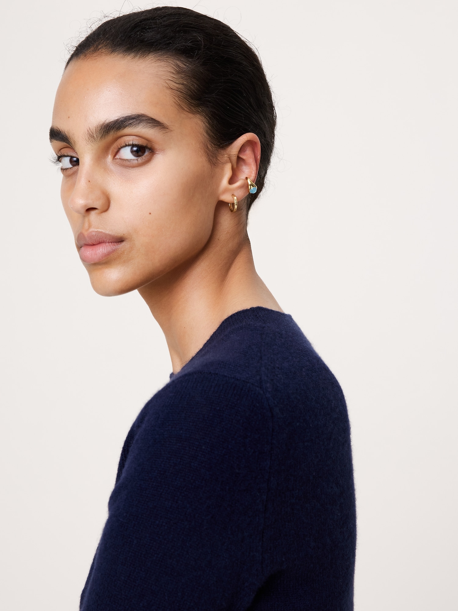 Image number 2 showing, Blue Chalcedony Ear Cuff