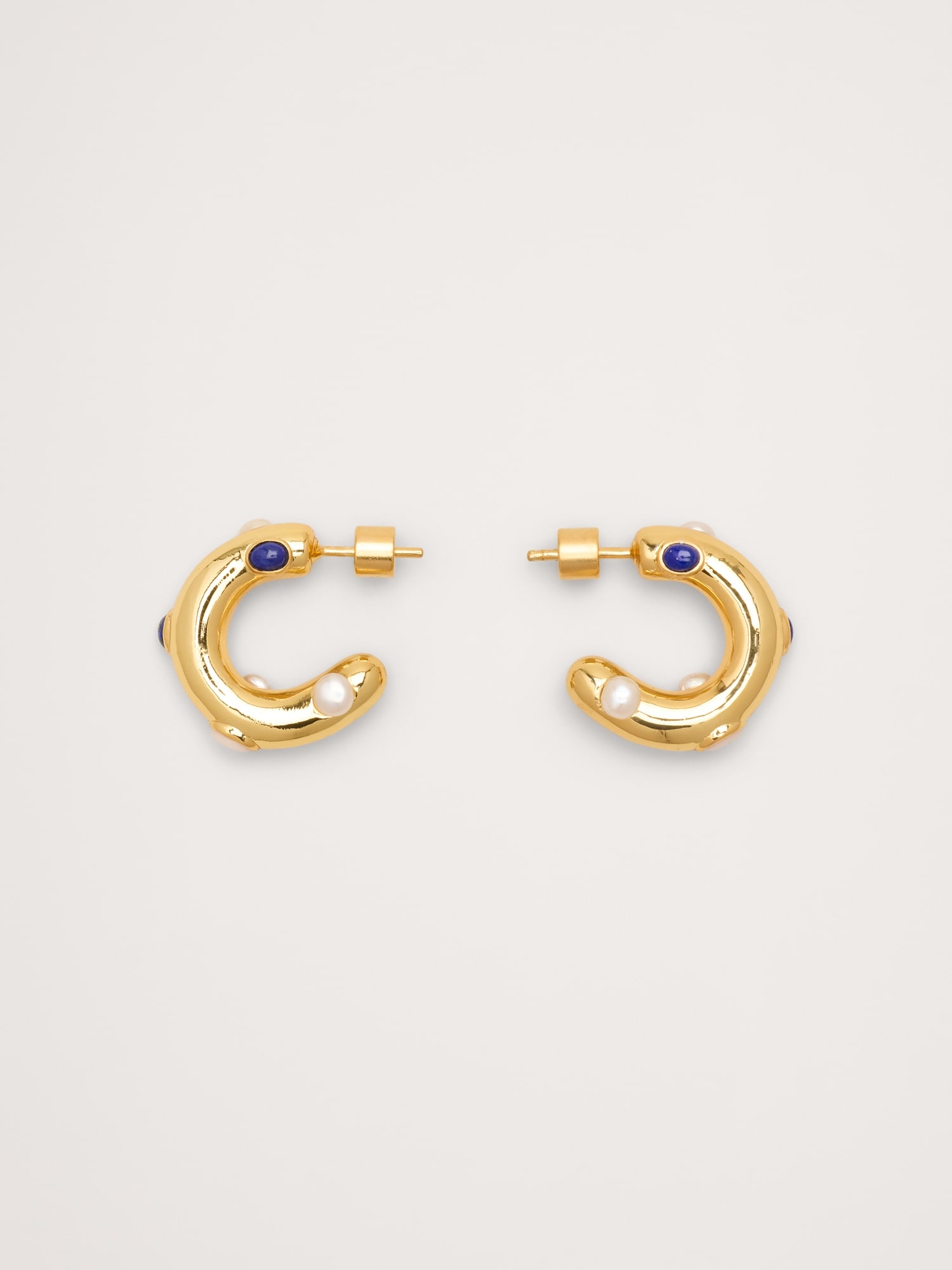 Gem Studded Hoop Earrings