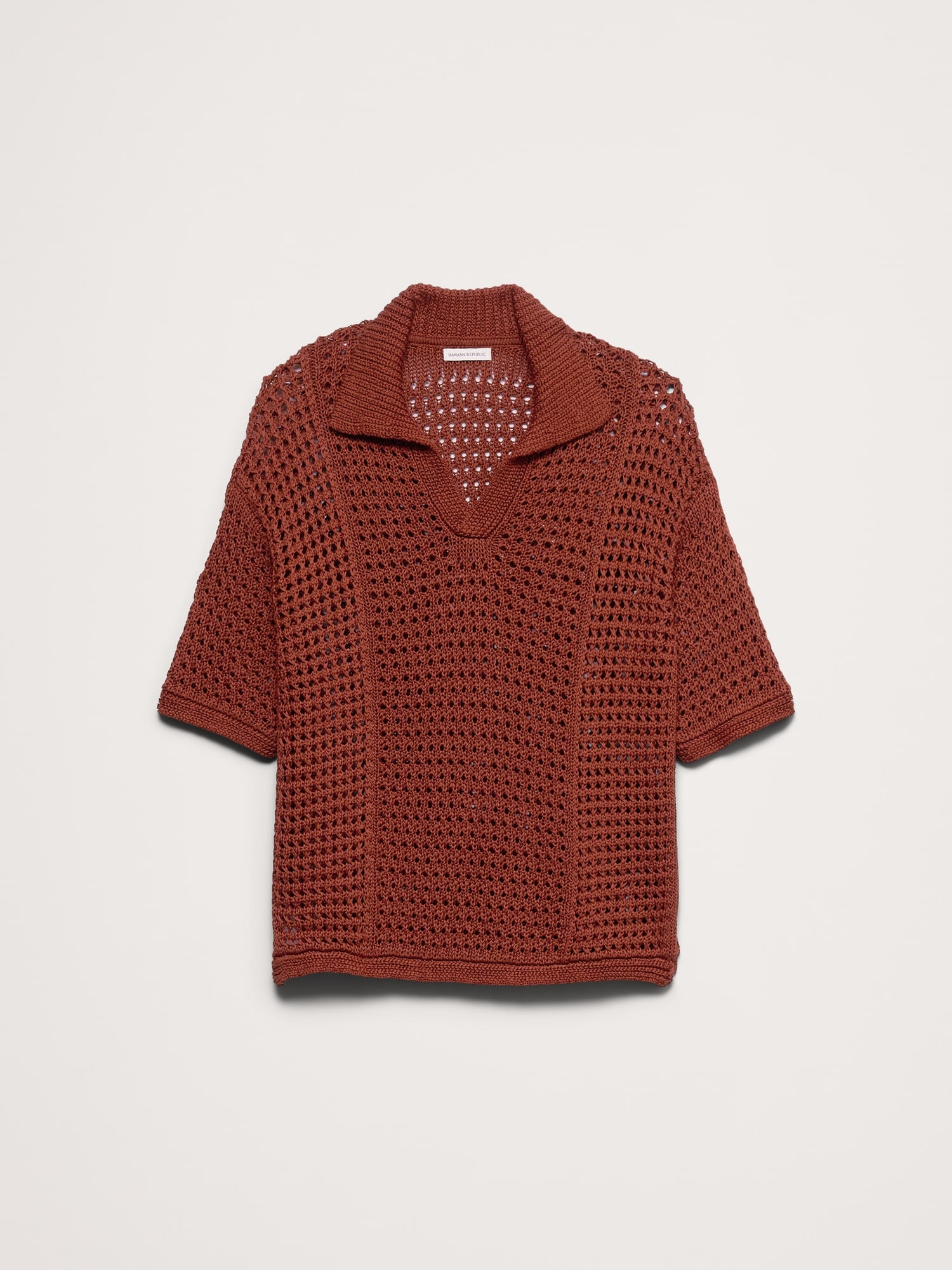 Image number 4 showing, Crochet Cotton Sweater Polo