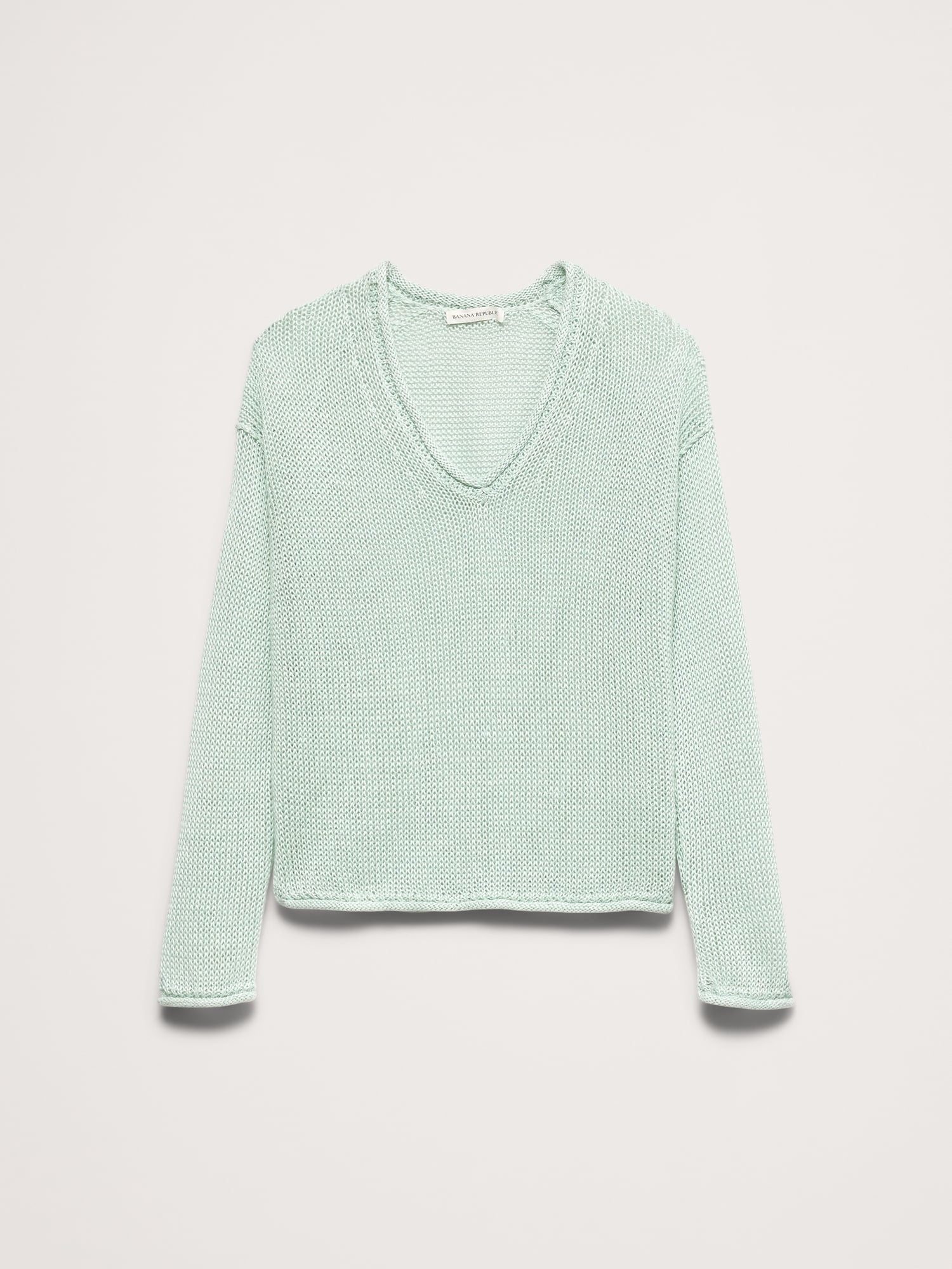 Image number 6 showing, Heirloom Linen V-Neck Sweater