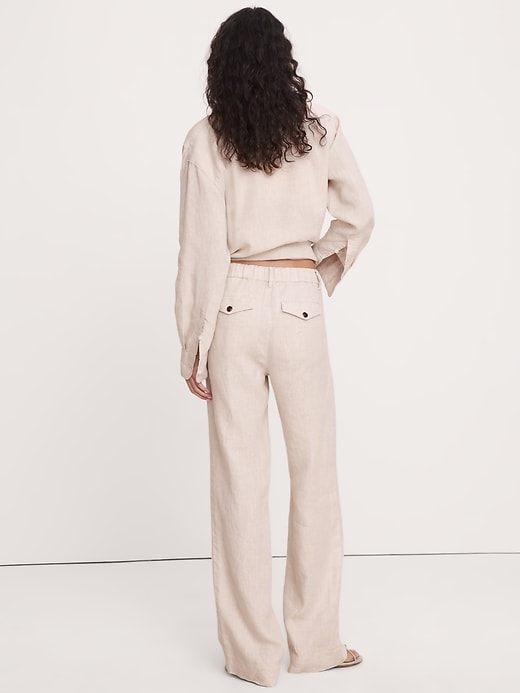 The Everyday Wide-Leg Pant in Linen | Banana Republic display picture 2