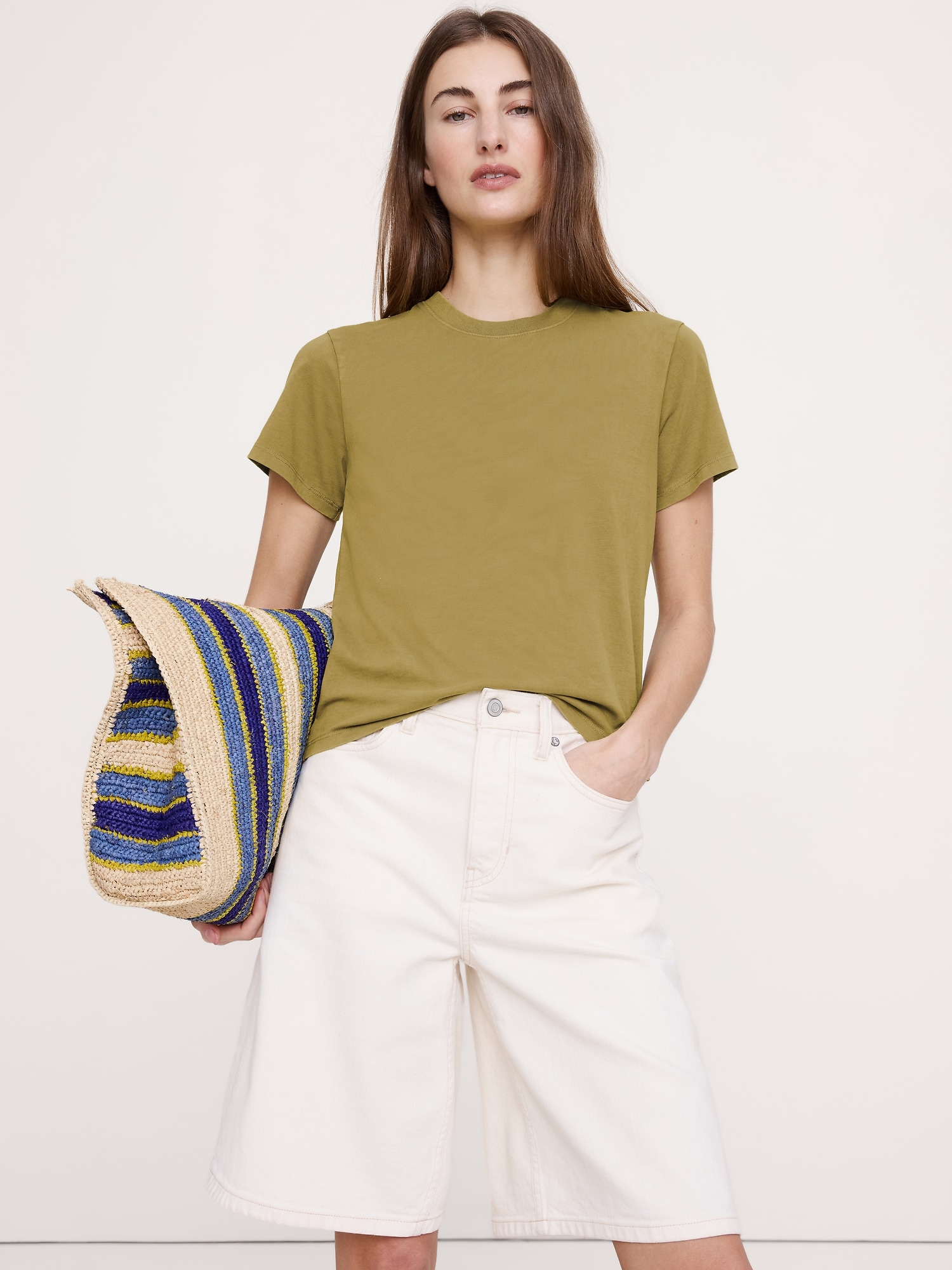 T-SHIRT RAS DU COU EN COTON RÉTRO