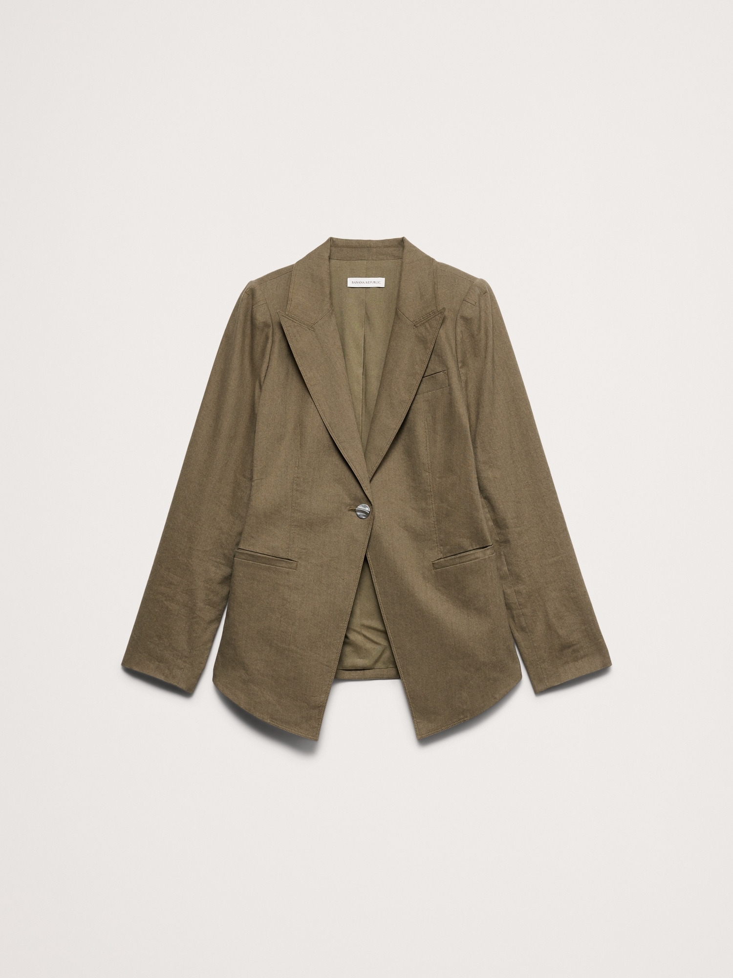 Image number 5 showing, Stretch Linen-Viscose Long Blazer