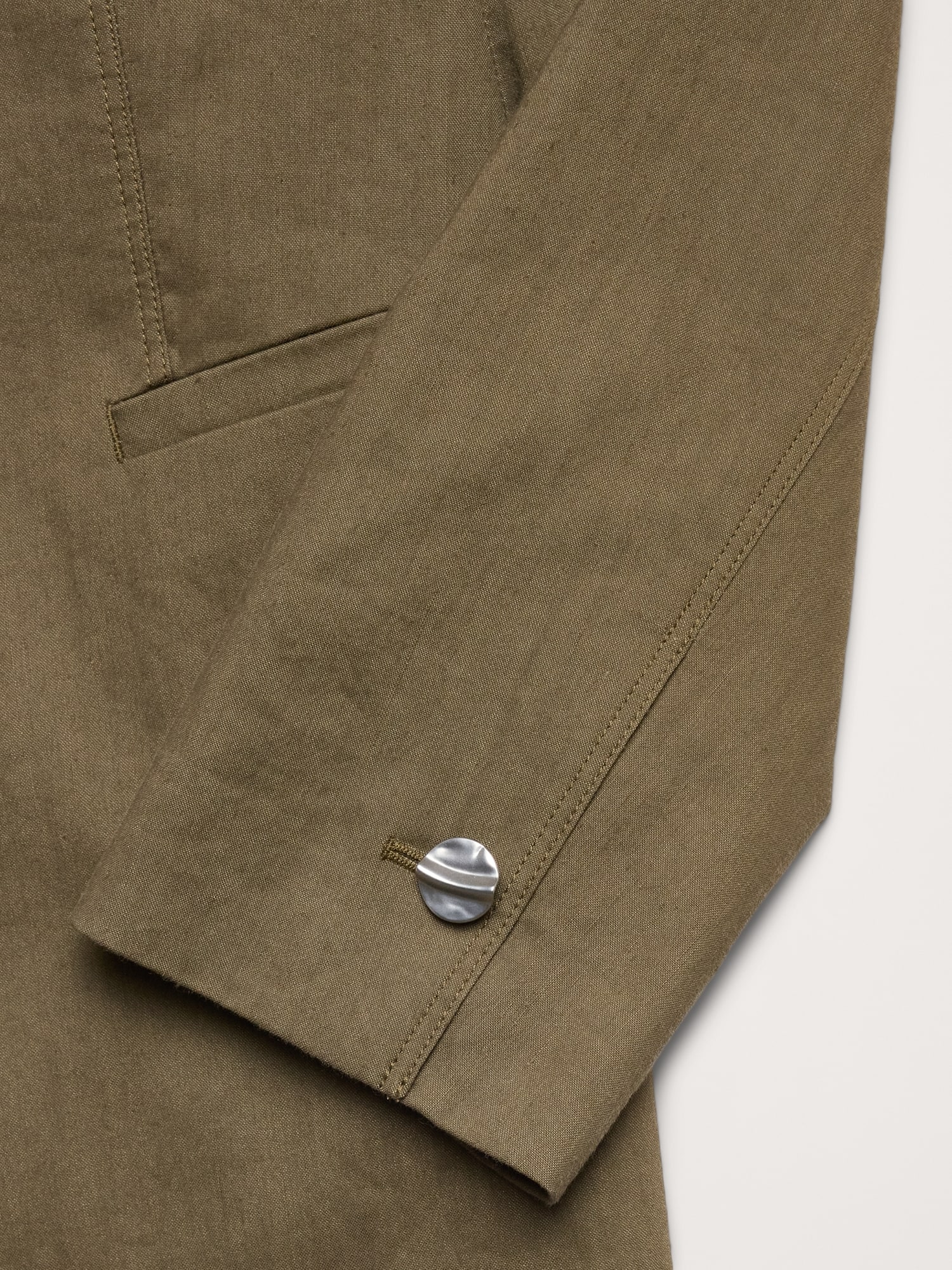 Image number 7 showing, Stretch Linen-Viscose Long Blazer