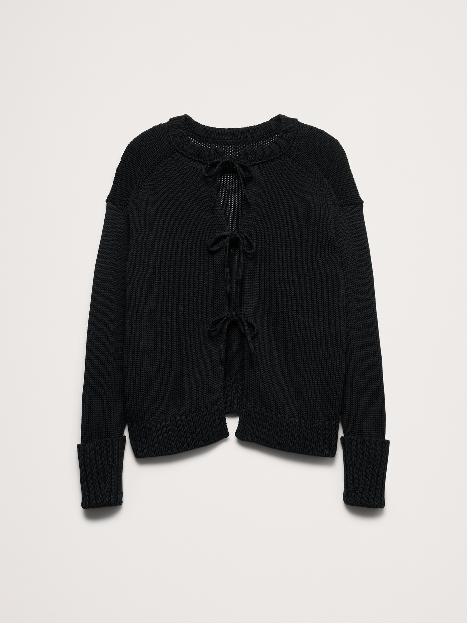 Image number 4 showing, Cotton Tie-Back Sweater