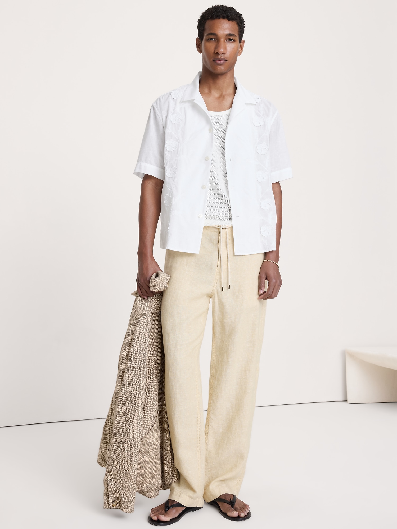 Image number 3 showing, Relaxed-Fit Embroidered Cotton Resort Shirt