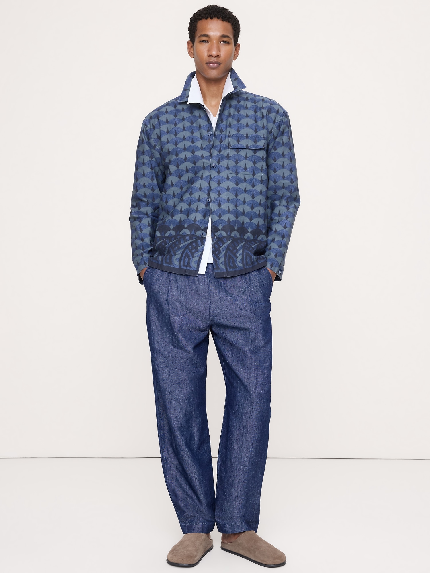 Image number 3 showing, Relaxed-Fit Cotton-Linen Resort Shirt
