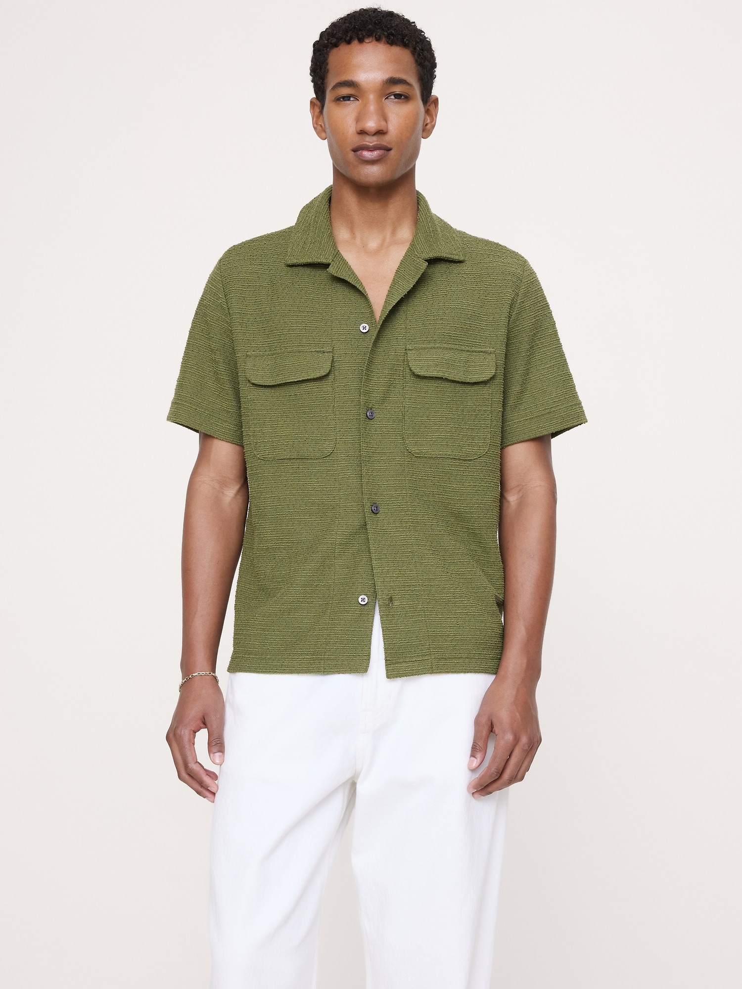 Image number 1 showing, Textured Knit Resort Shirt