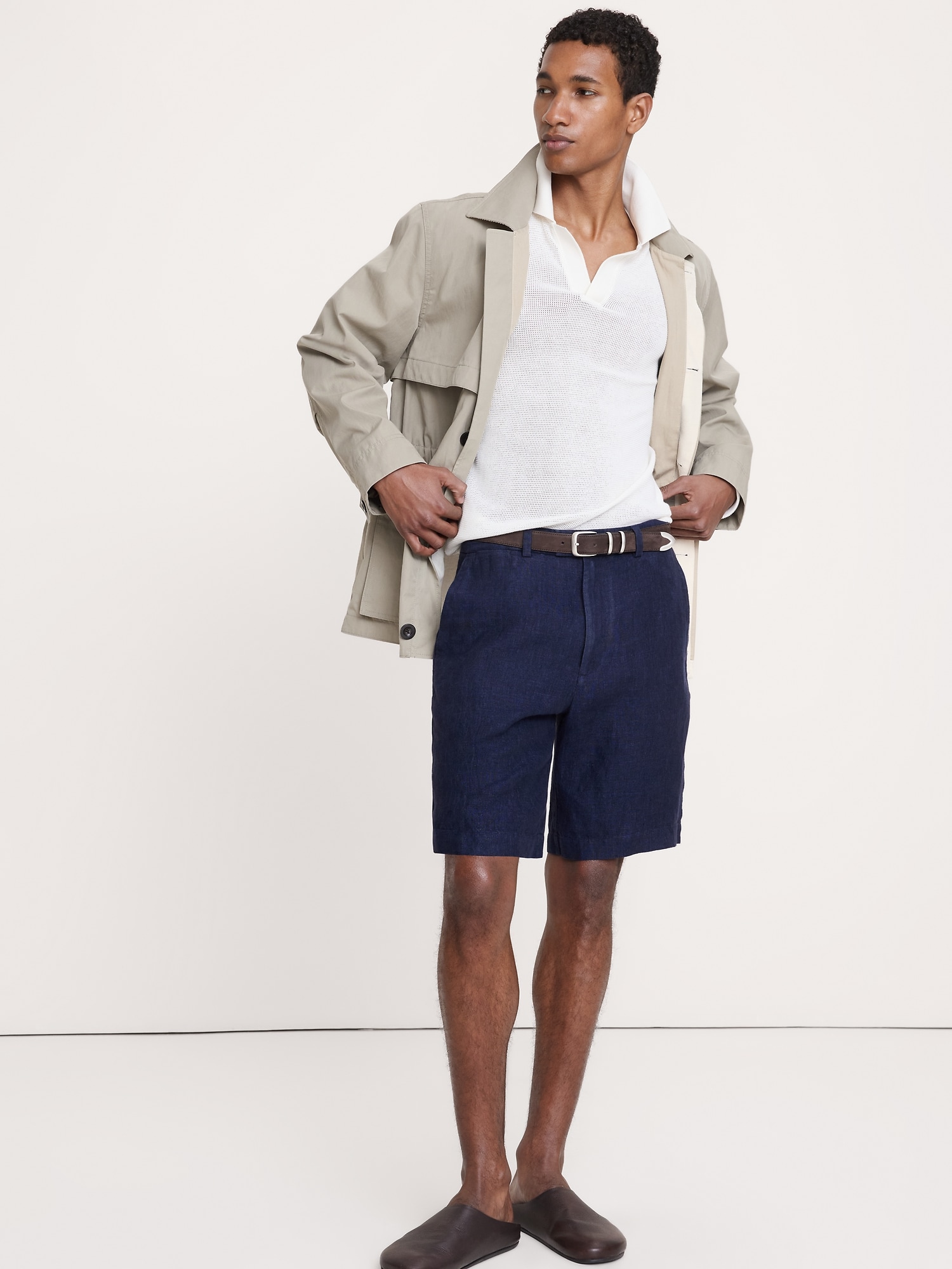 SHORT EN LIN DE 23 CM