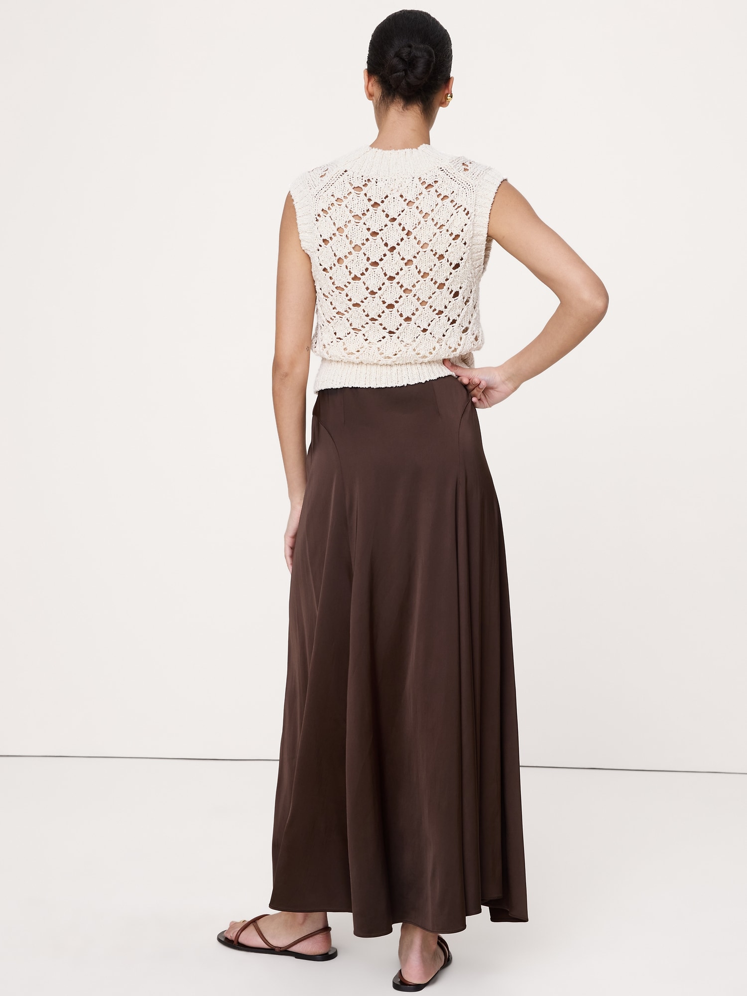 Image number 6 showing, Stretch-Satin Maxi Skirt