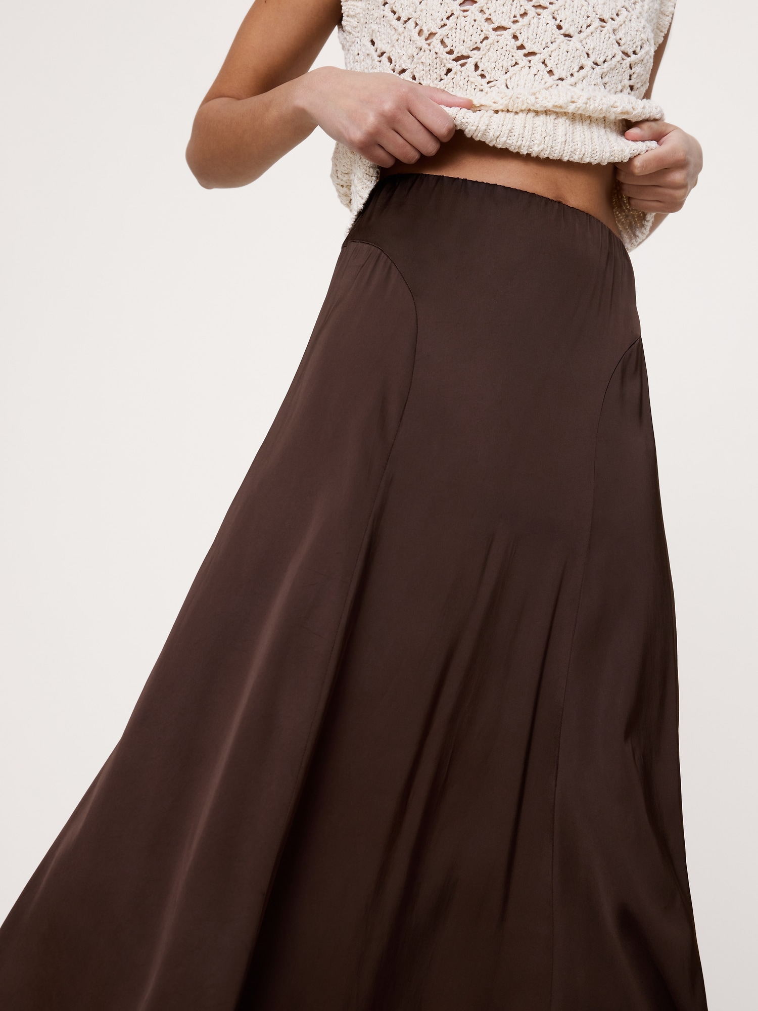 Image number 7 showing, Stretch-Satin Maxi Skirt