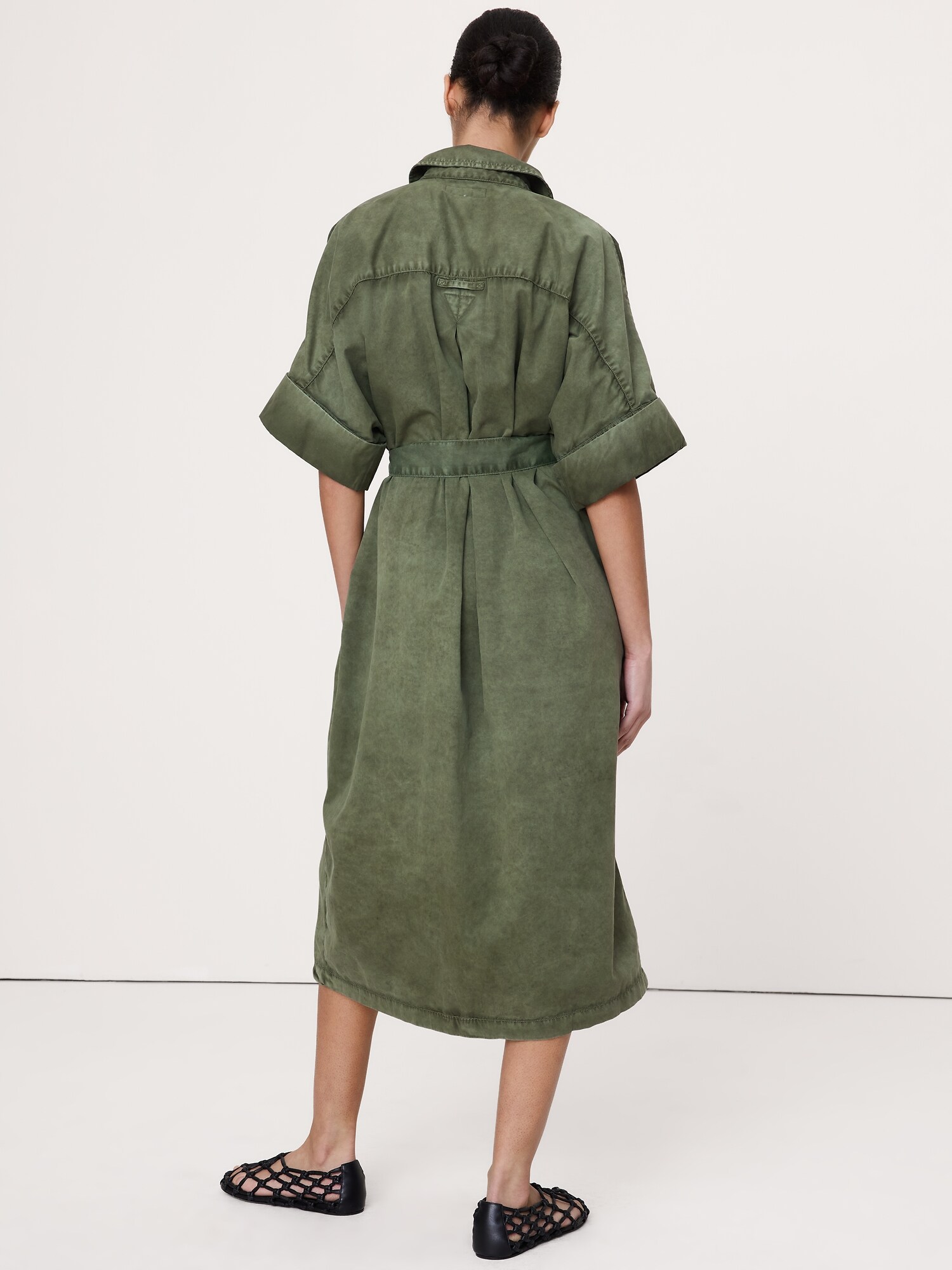 Image number 4 showing, Utility Overdye Cotton Shirtdress