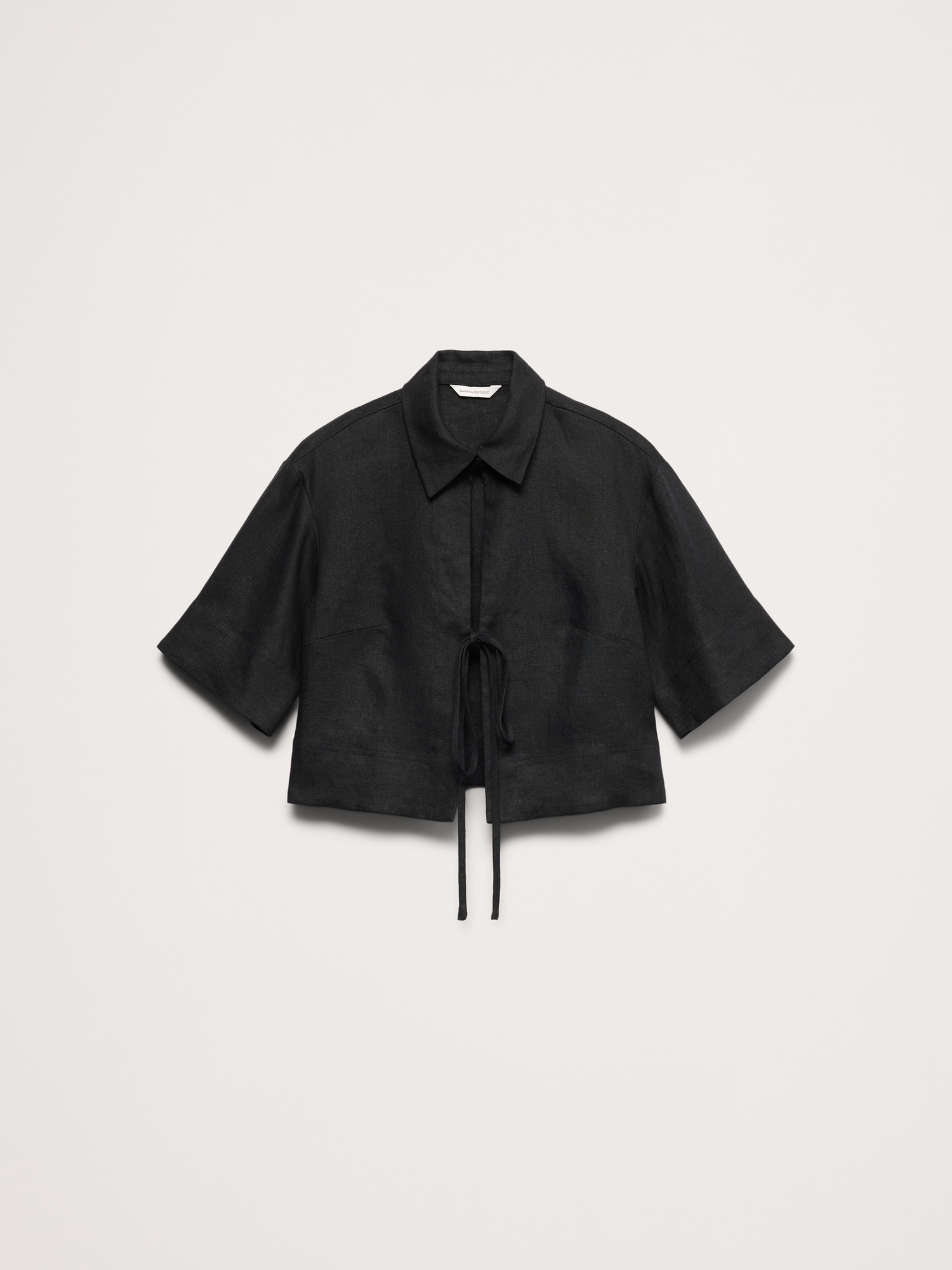 Image number 4 showing, Linen Tie-Front Shirt