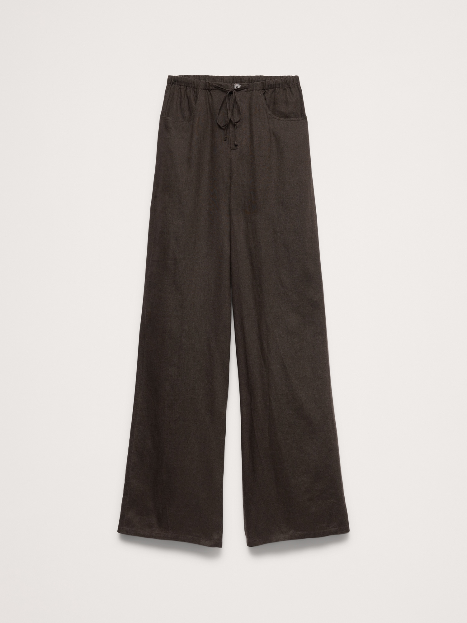 The Studio Wide-Leg Drawstring Pant Linen