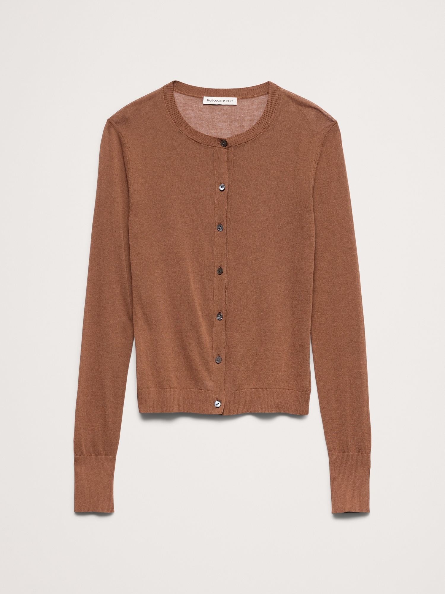 Image number 5 showing, Sheer Ultra-Fine Cotton Cardigan