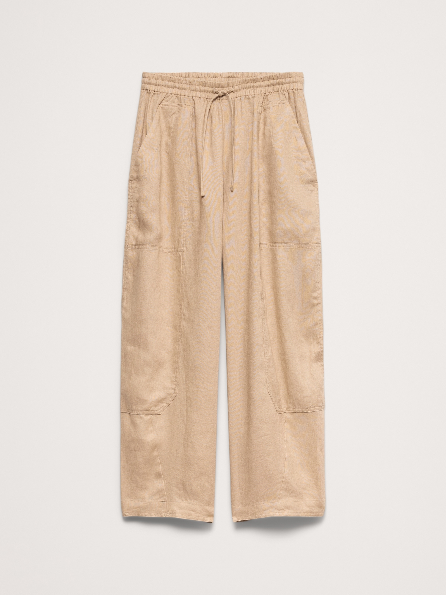 Image number 5 showing, Barrel-Leg Linen Pull-On Pant