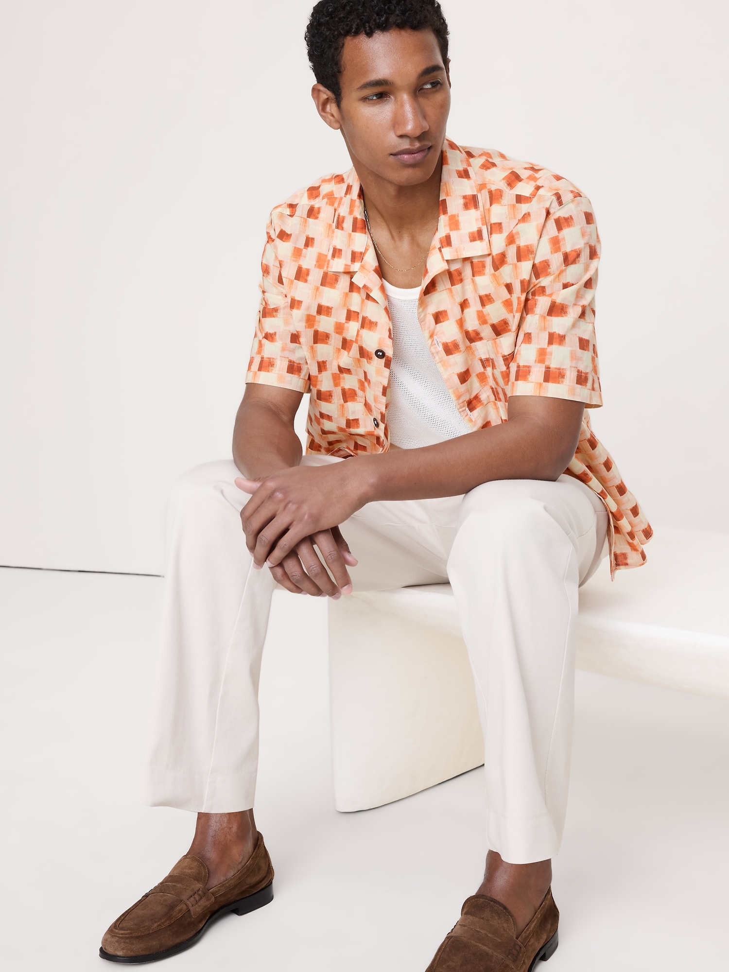 Image number 3 showing, Relaxed-Fit Slub Cotton Resort Shirt